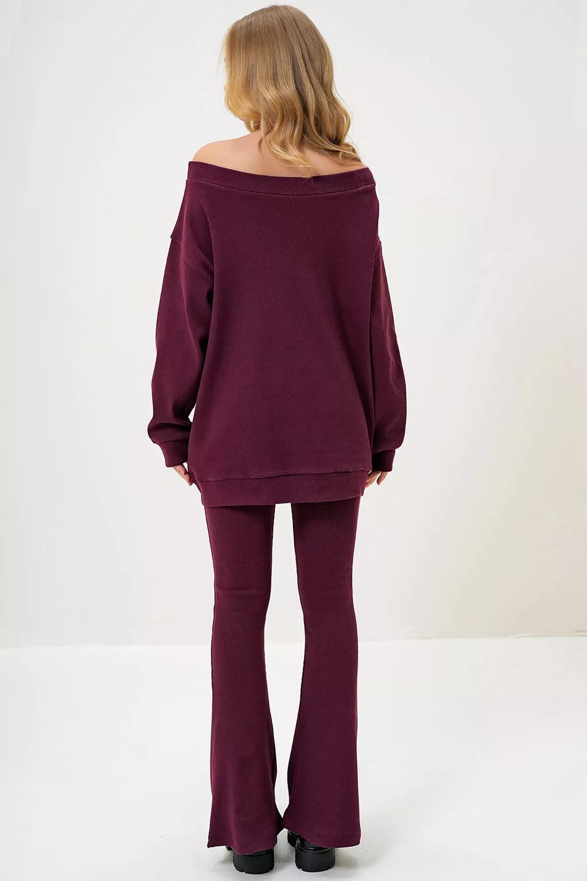 Red Boat Neck Set Set of 2, Burgundy, large image number 4