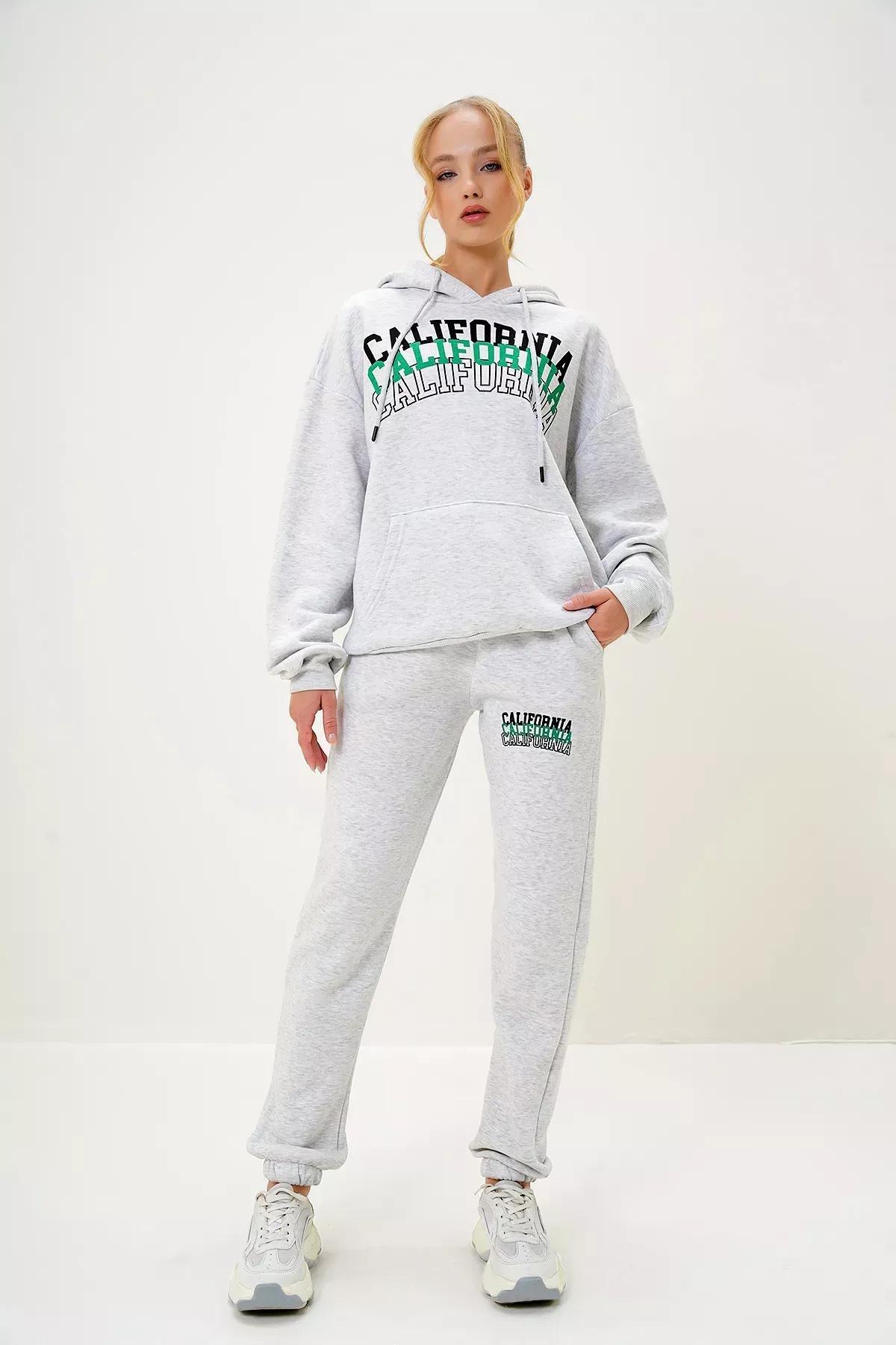 Grey Hooded Kangaroo Pocket Sweatshirt, , large image number 0