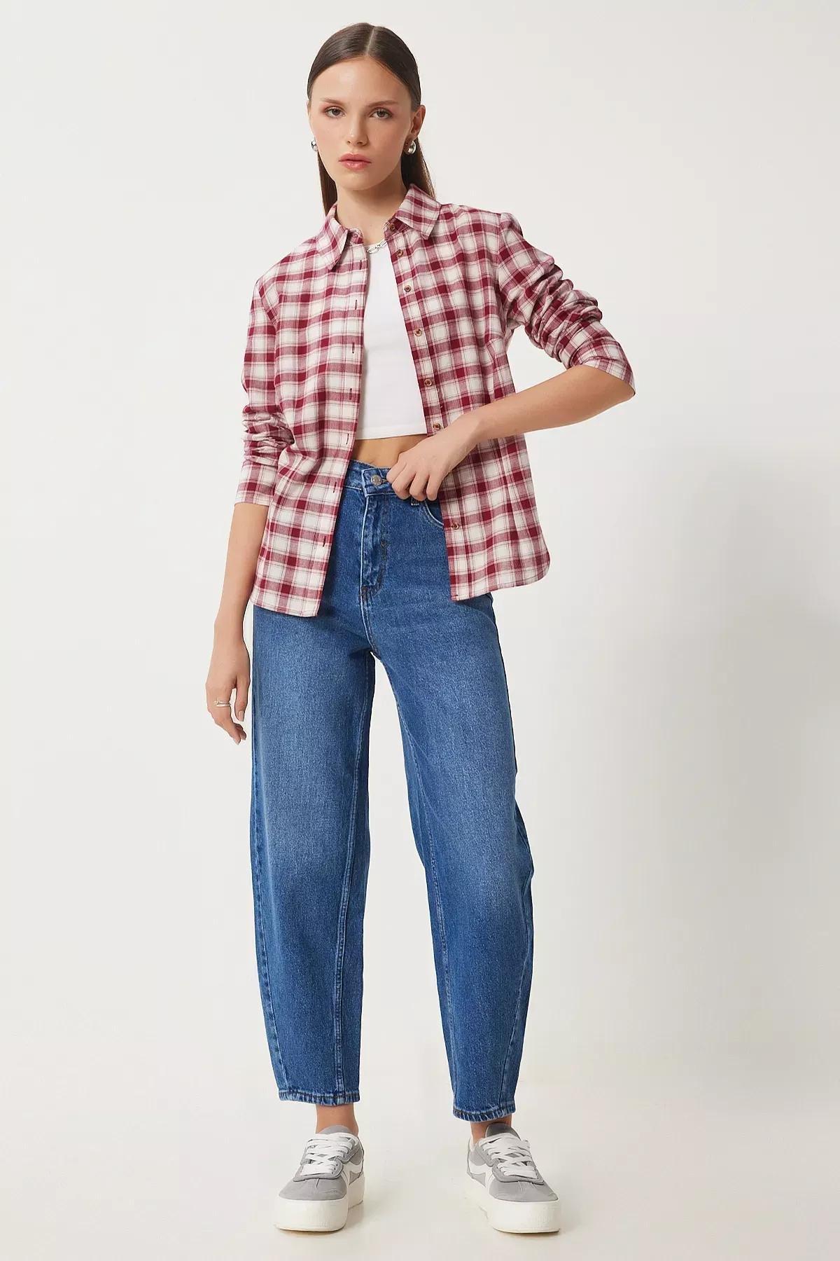 Blue High-Waist Baggy Jeans, , large image number 2