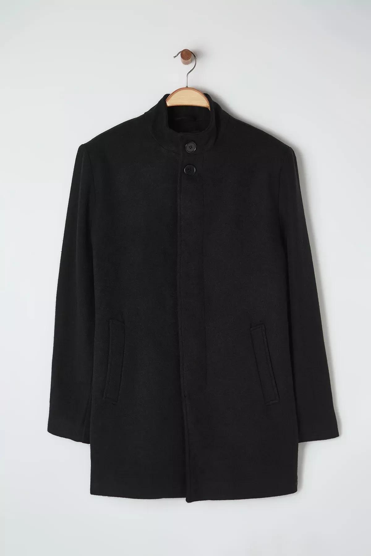 Black Cashmere Winter Coat, , large image number 1