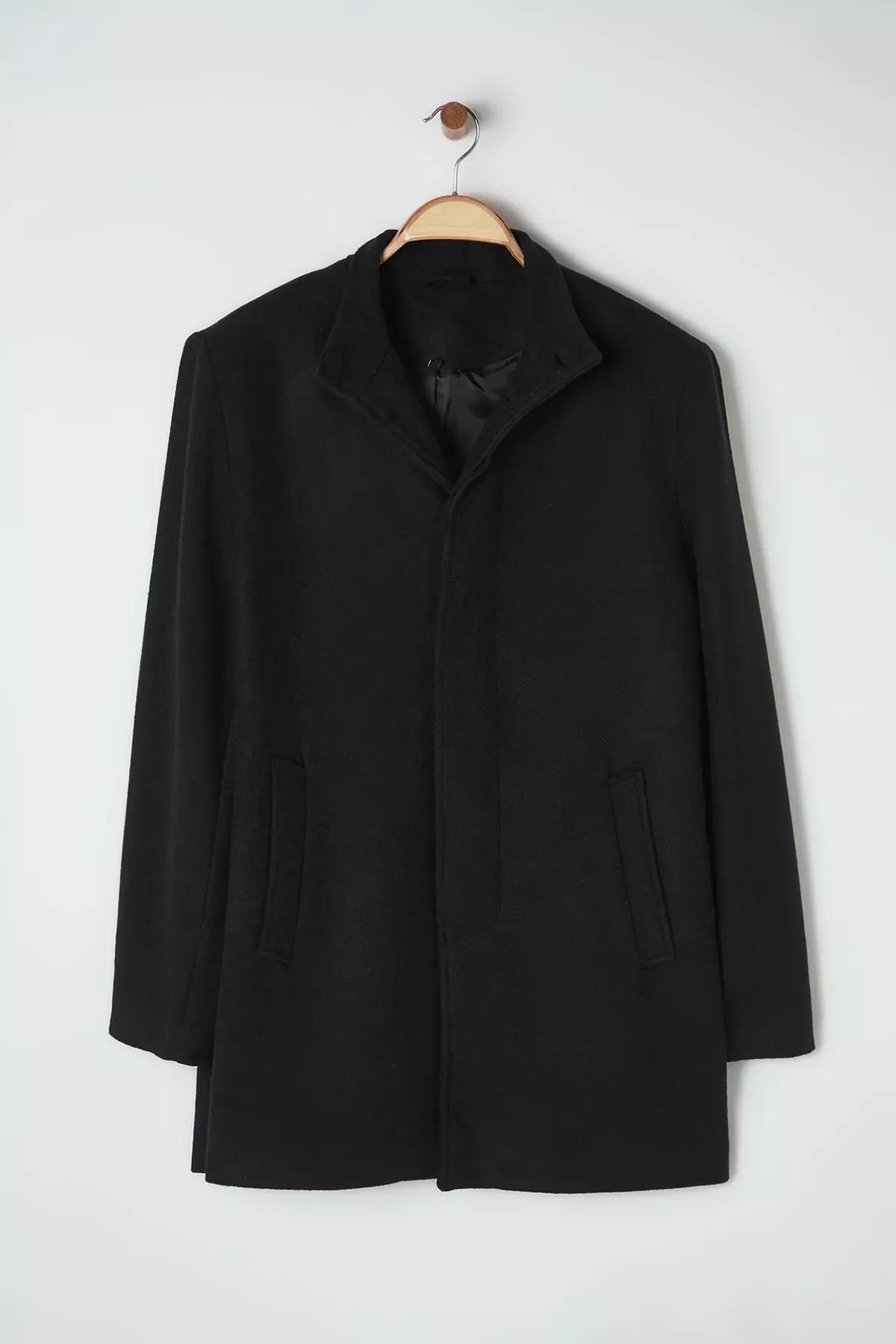 Black Cashmere Winter Coat, , large image number 2