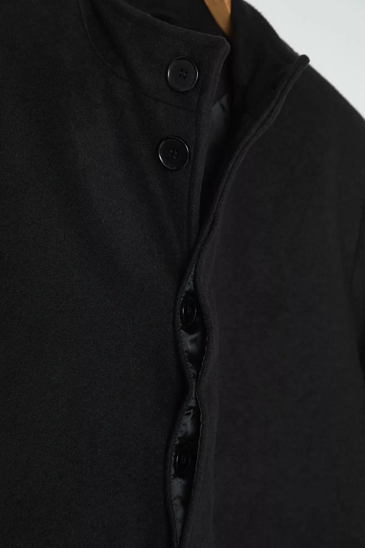 Black Cashmere Winter Coat, , large image number 4