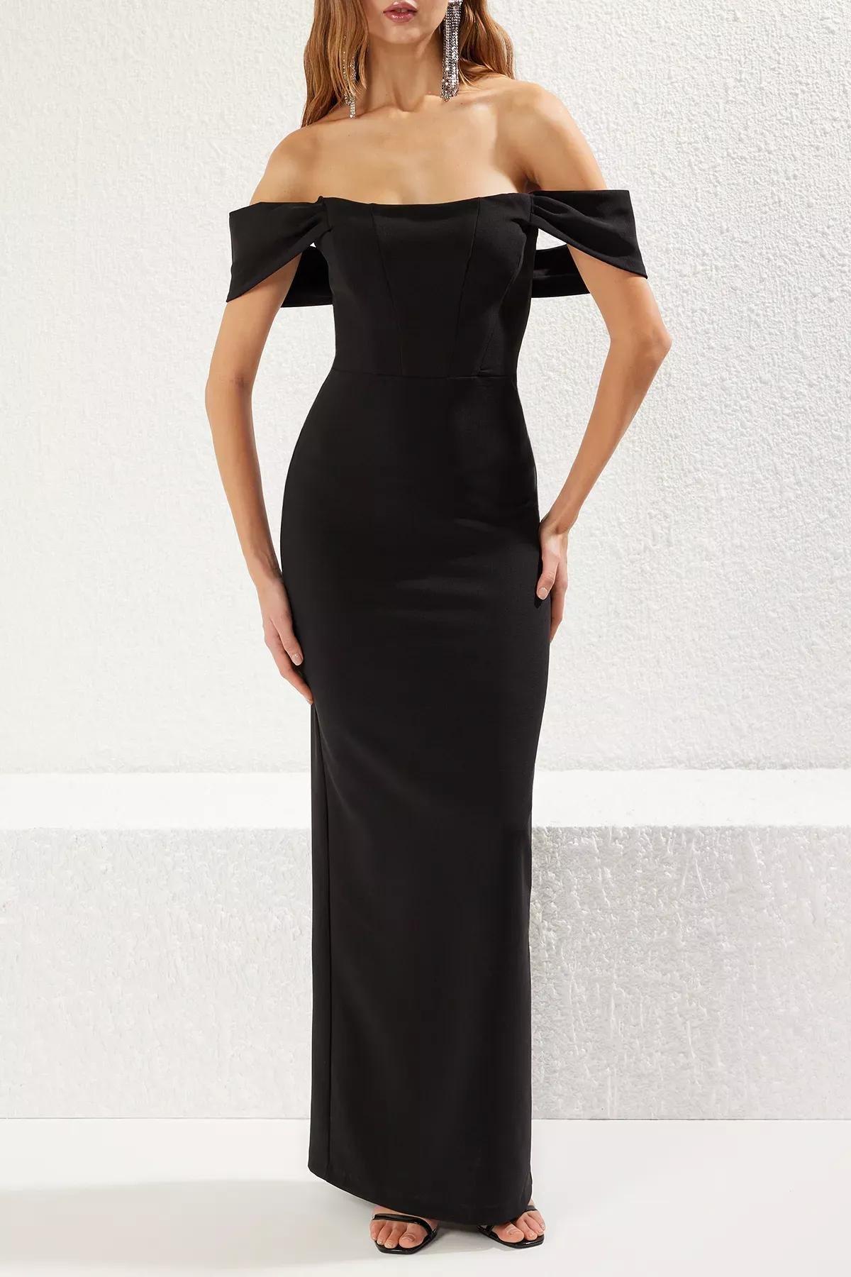 Black Collared Woven Occasionwear Dress, , large image number 2