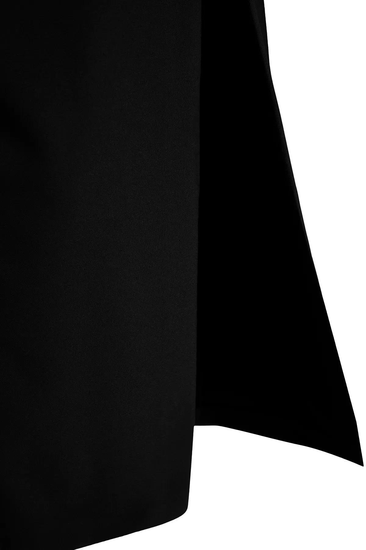 Black Collared Woven Occasionwear Dress, , large image number 6