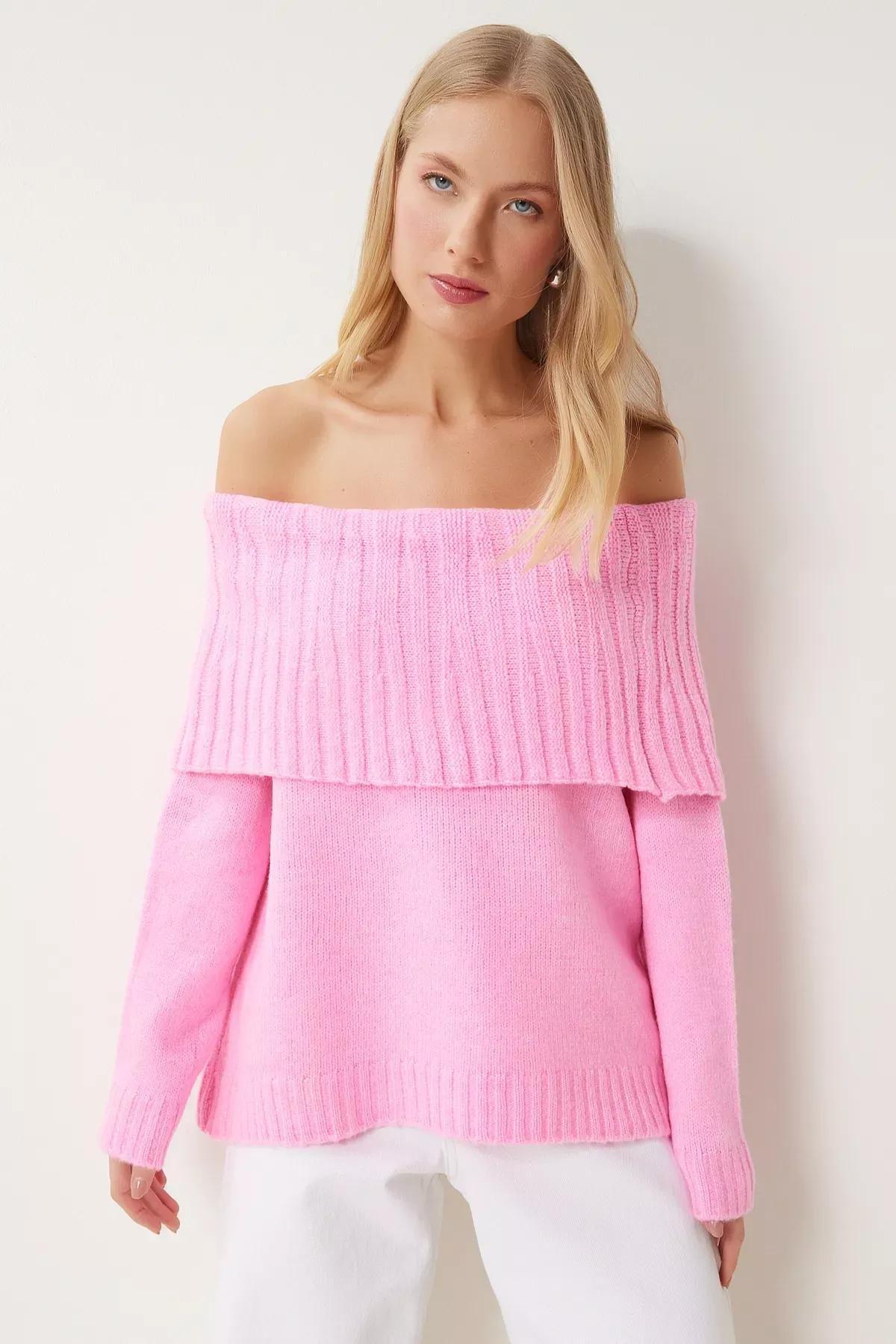 Pink Madonna Collar Knitted Sweater, C101_7329, large image number 0