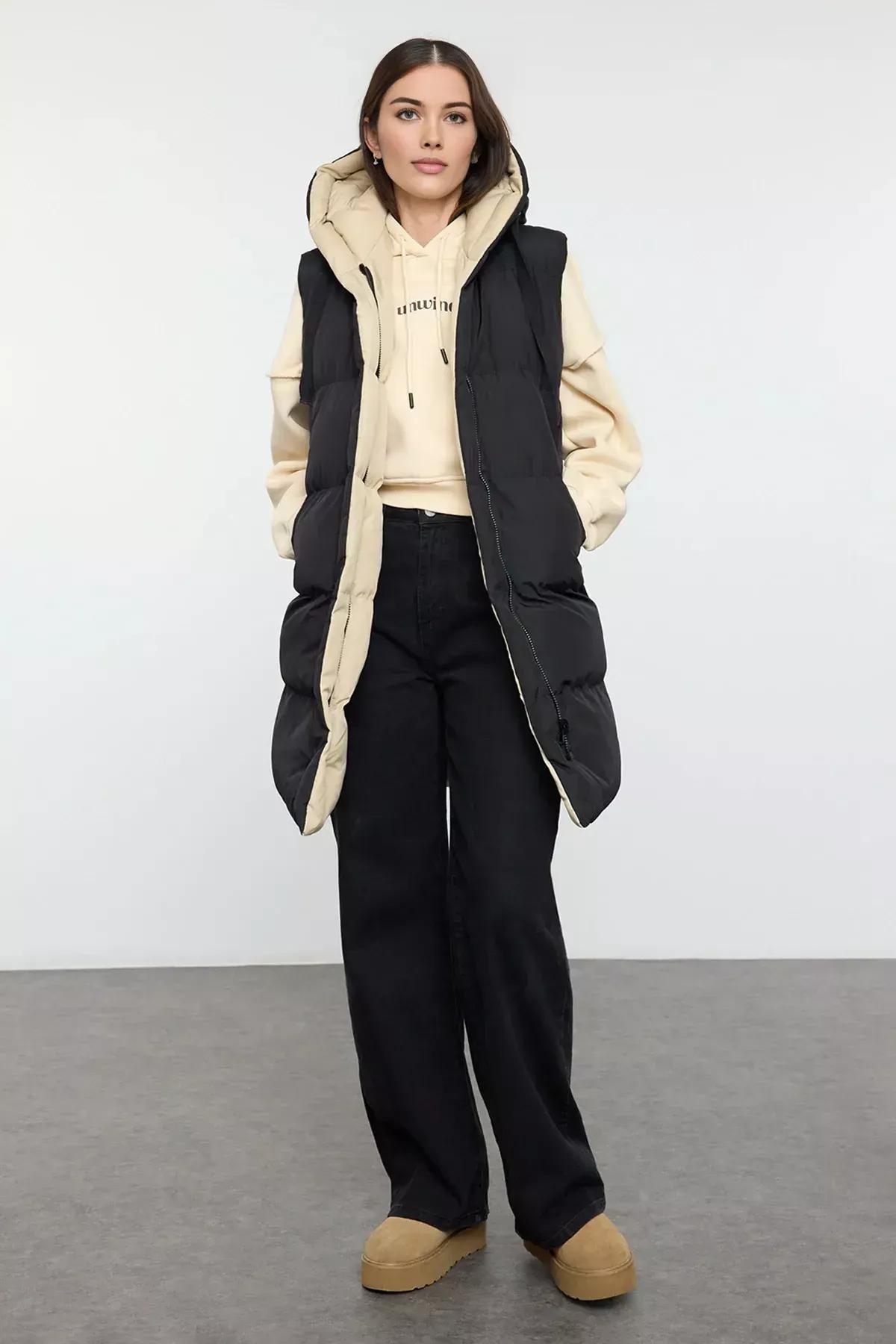 Black-Grey Regular Vest, , large image number 0