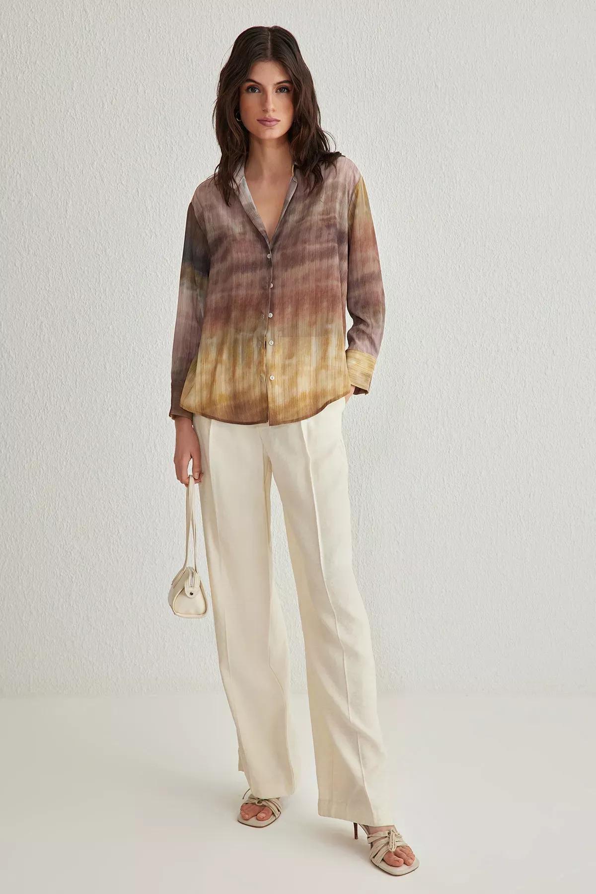 Multicolour Chiffon Shirt, C101_7382, large image number 1