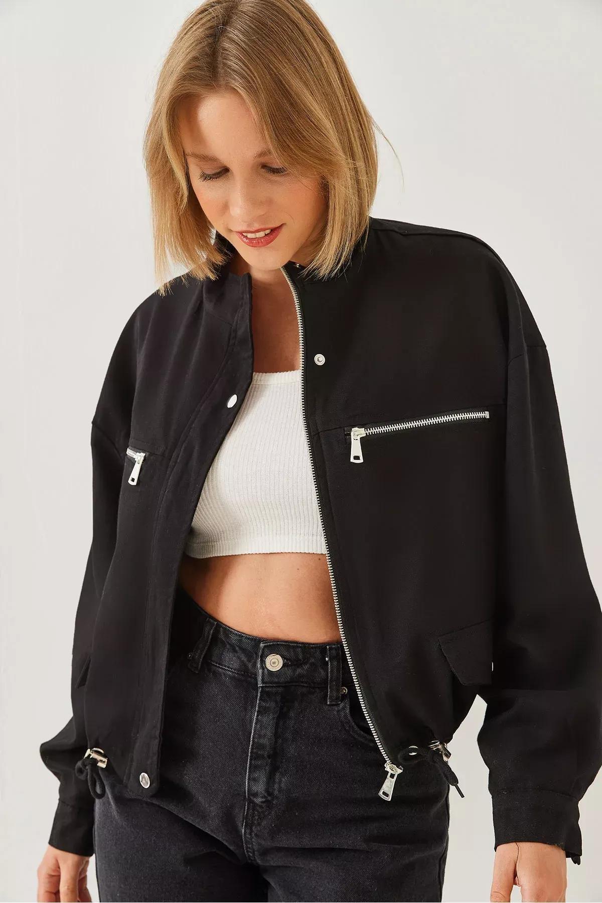 Brown Faux Leather Biker Jacket, , large image number 0