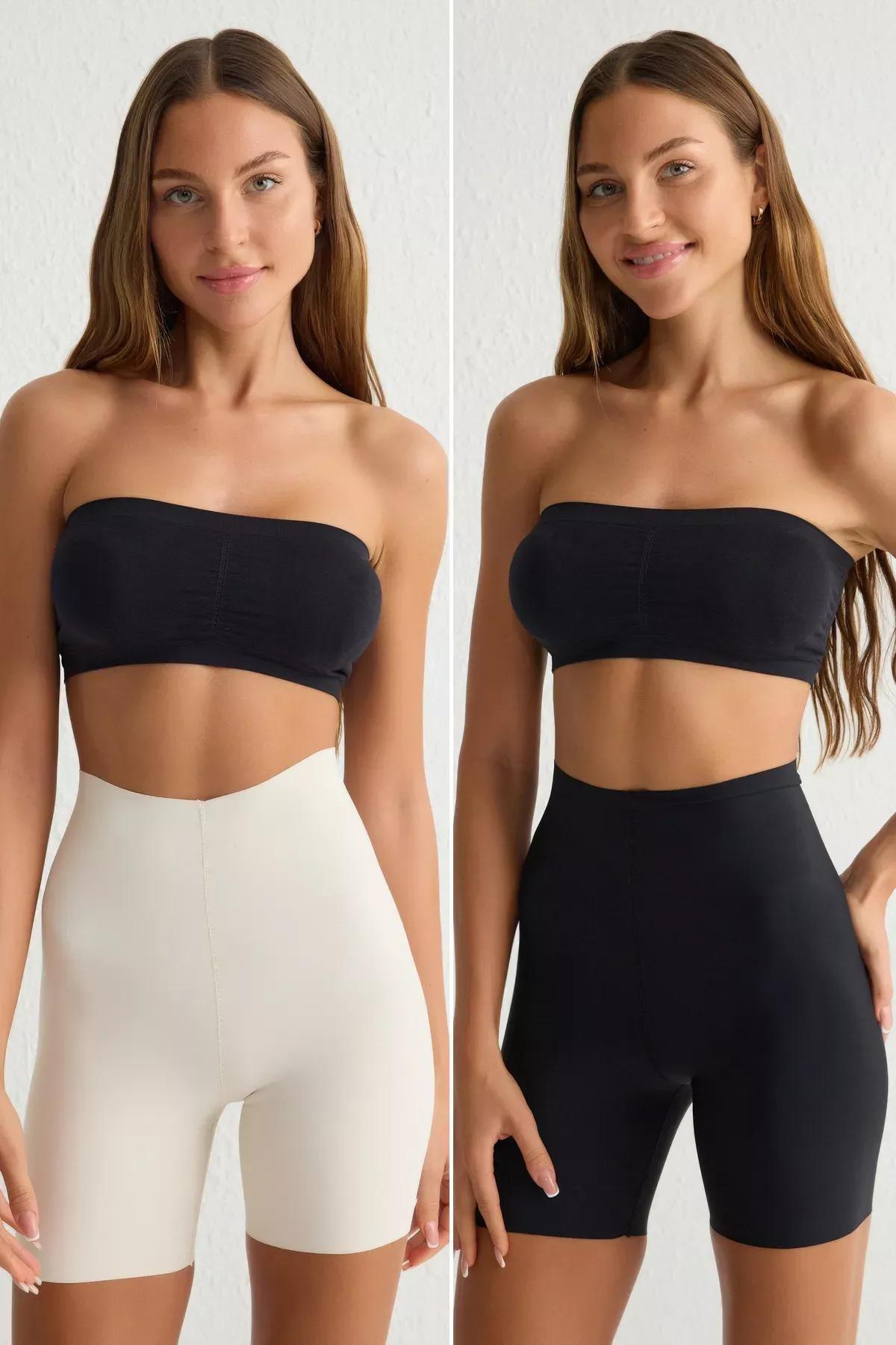 Black-Skin High-Waist Boxer, set of 2, Black-Skin, large image number 0