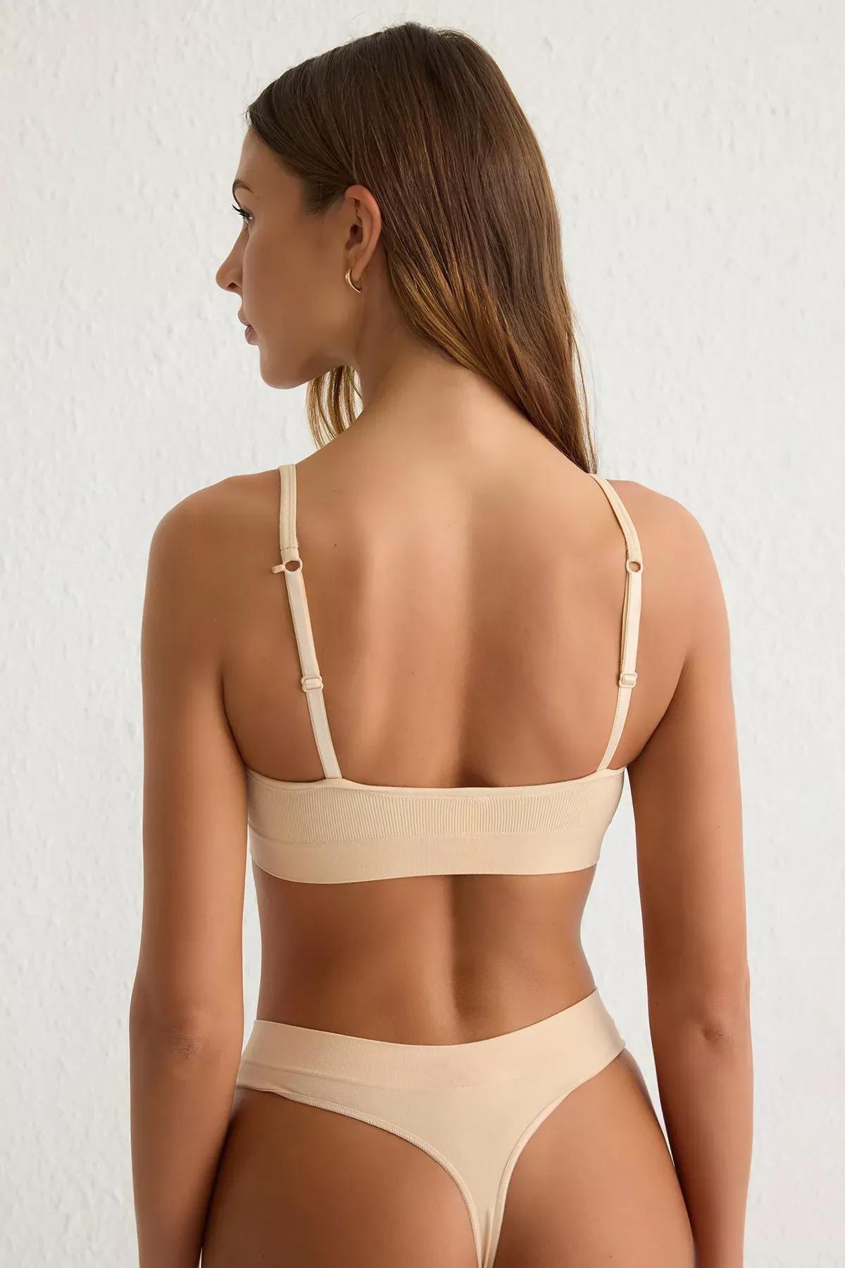 Black-Nude Non-wired Bustier Bra, set of 2, , large image number 4