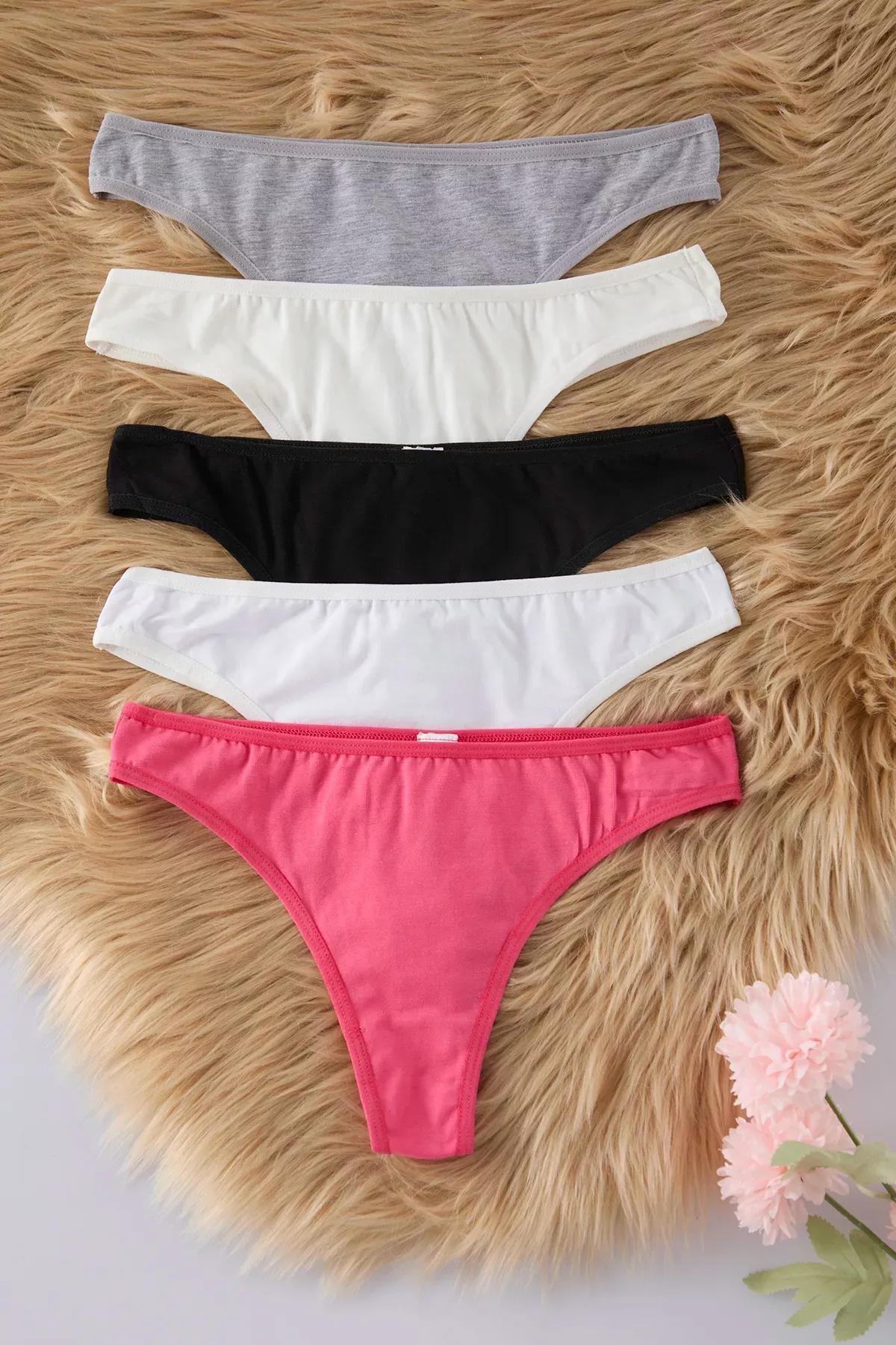 Multicolour Thong Panties,set of 3, , large image number 3