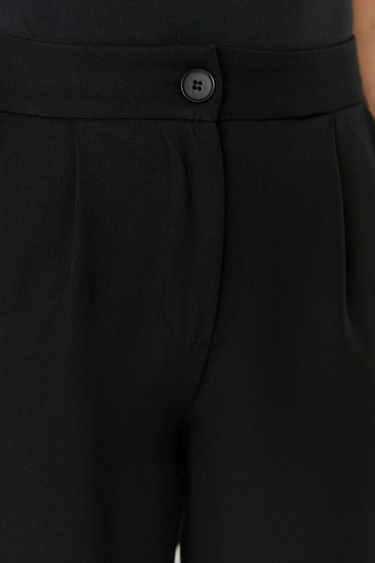 Trendyol - Black Wide Leg High Waist Pants