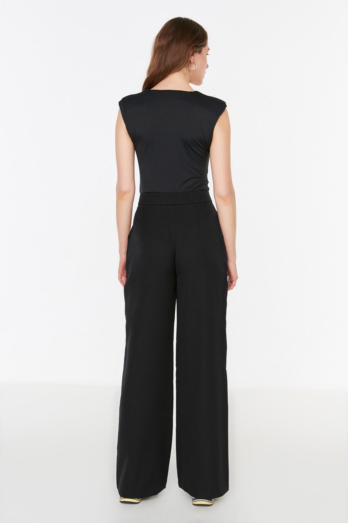 Trendyol - Black Wide Leg High Waist Pants