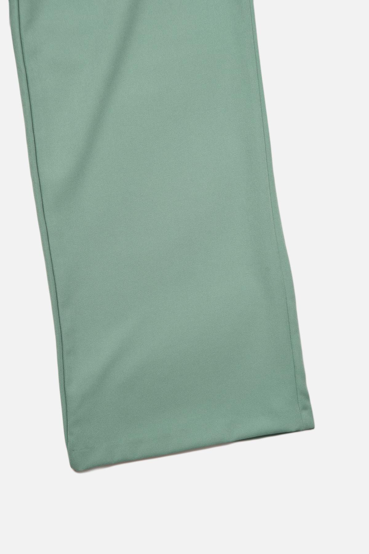 بنطال بقصة ساق عريضة، أخضر, Green, large image number 16