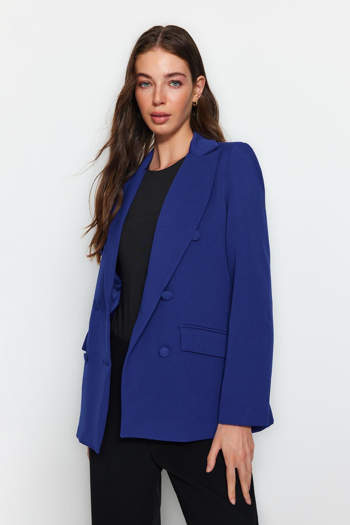 Blue Regular Blazer, , large image number 0