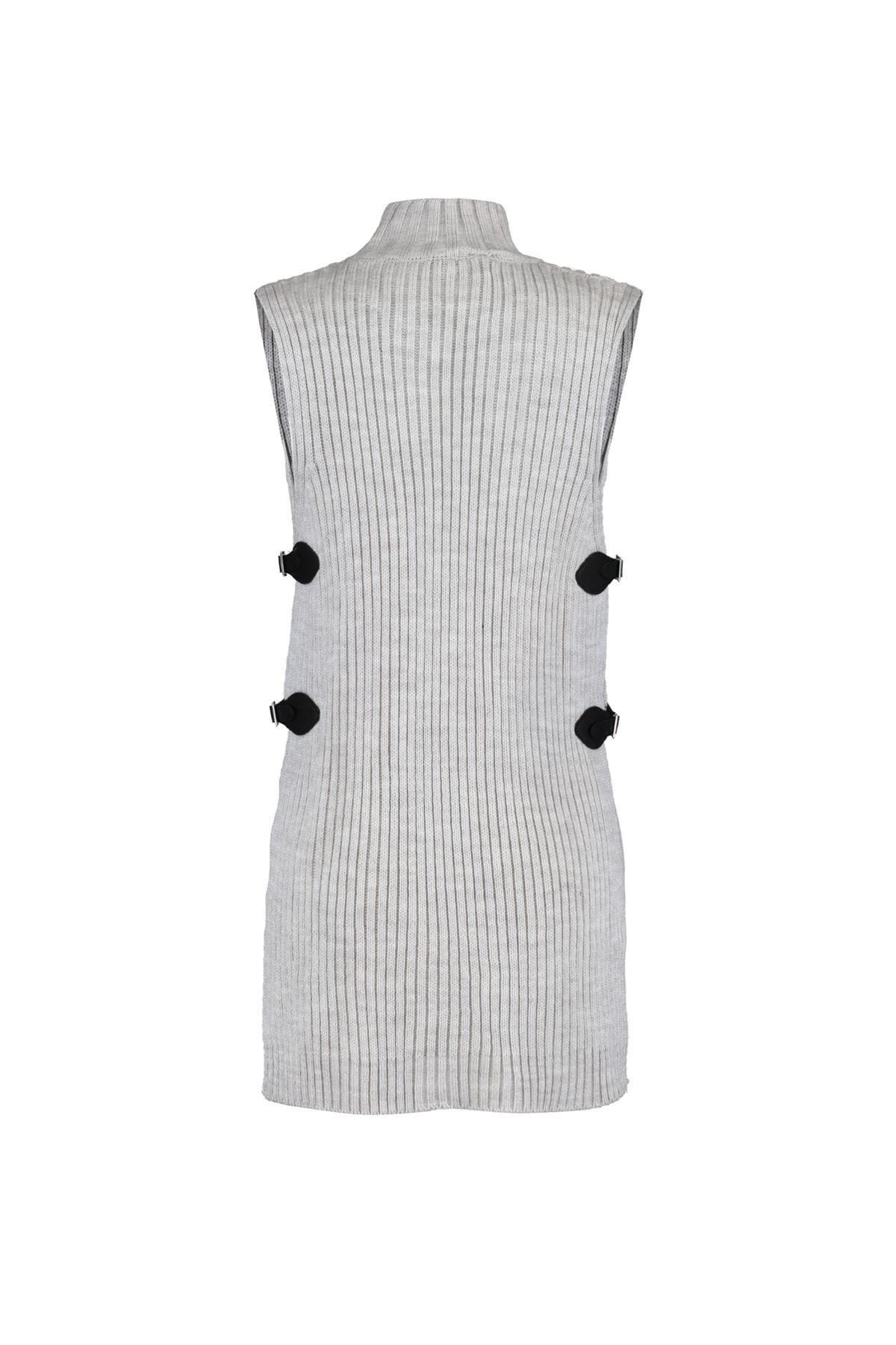 Trendyol - Gray Standing Collar Sweater Vest