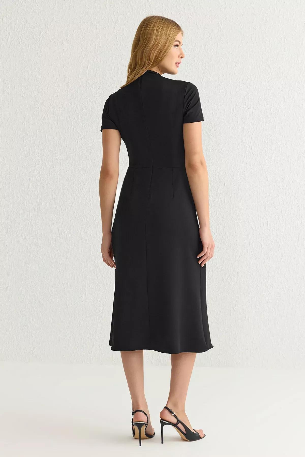 Black Knitted Midi Dress, , large image number 4