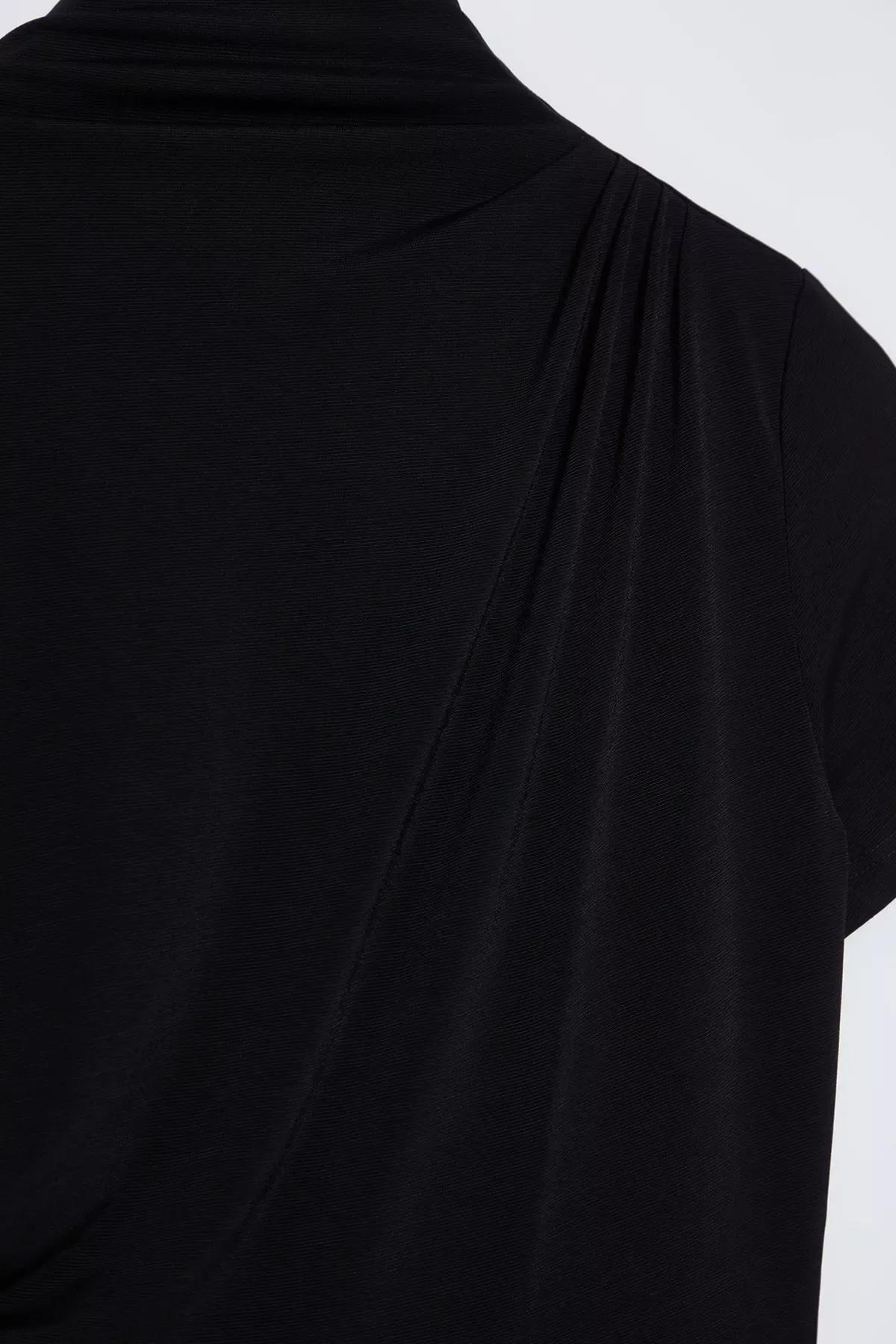 Black Knitted Midi Dress, , large image number 5