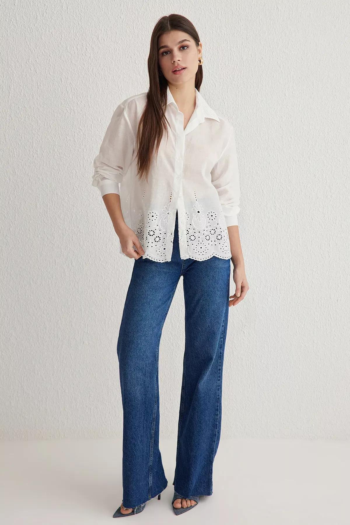 White Collar Regular Fit Woven Shirt, White, large image number 2