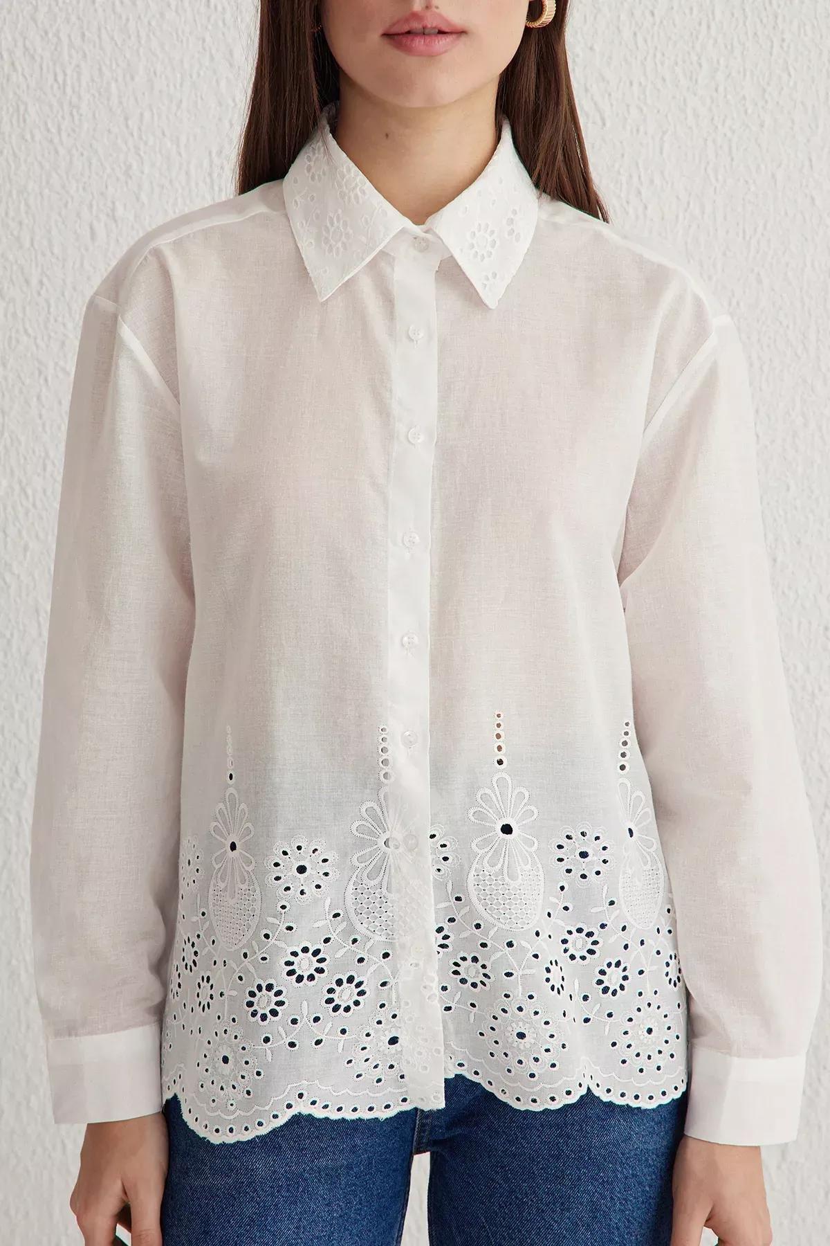 White Collar Regular Fit Woven Shirt, White, large image number 3