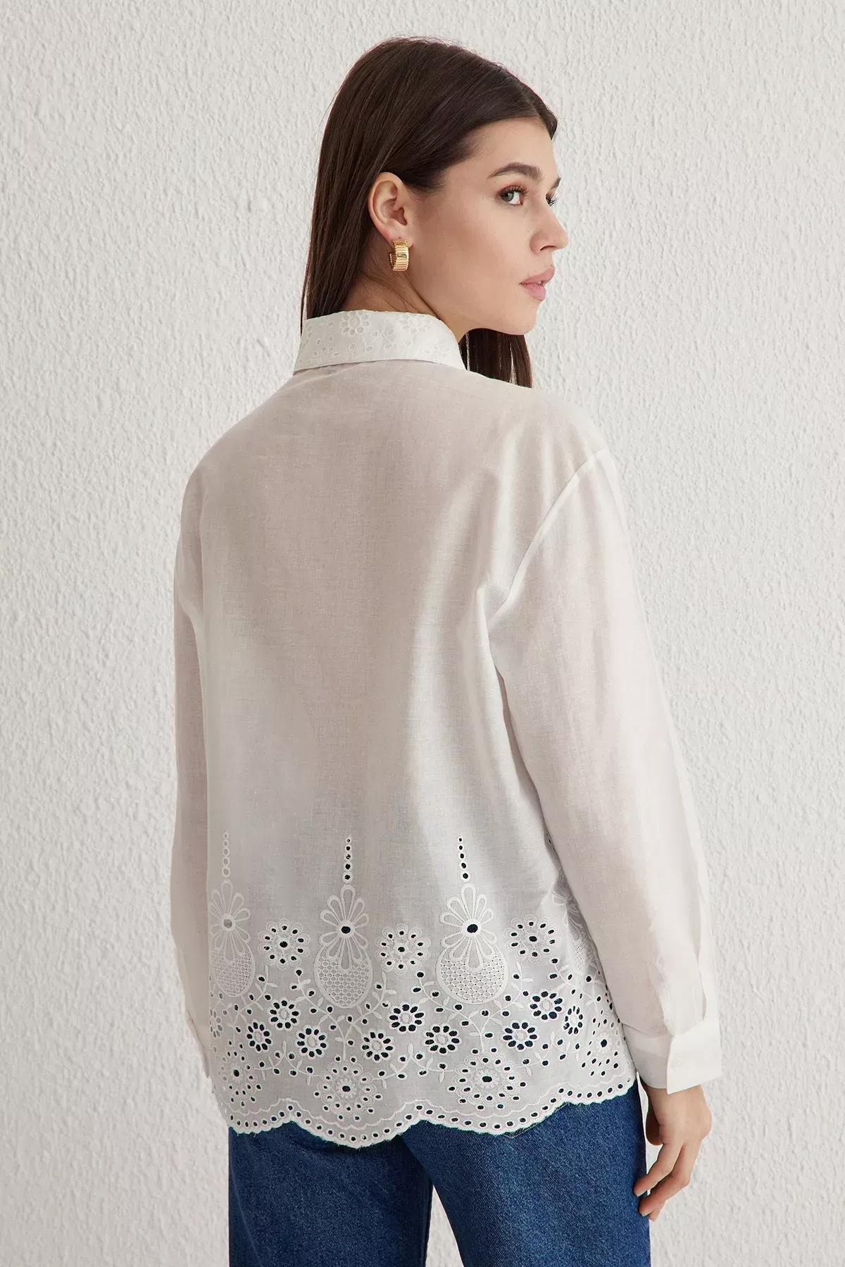 White Collar Regular Fit Woven Shirt, White, large image number 5