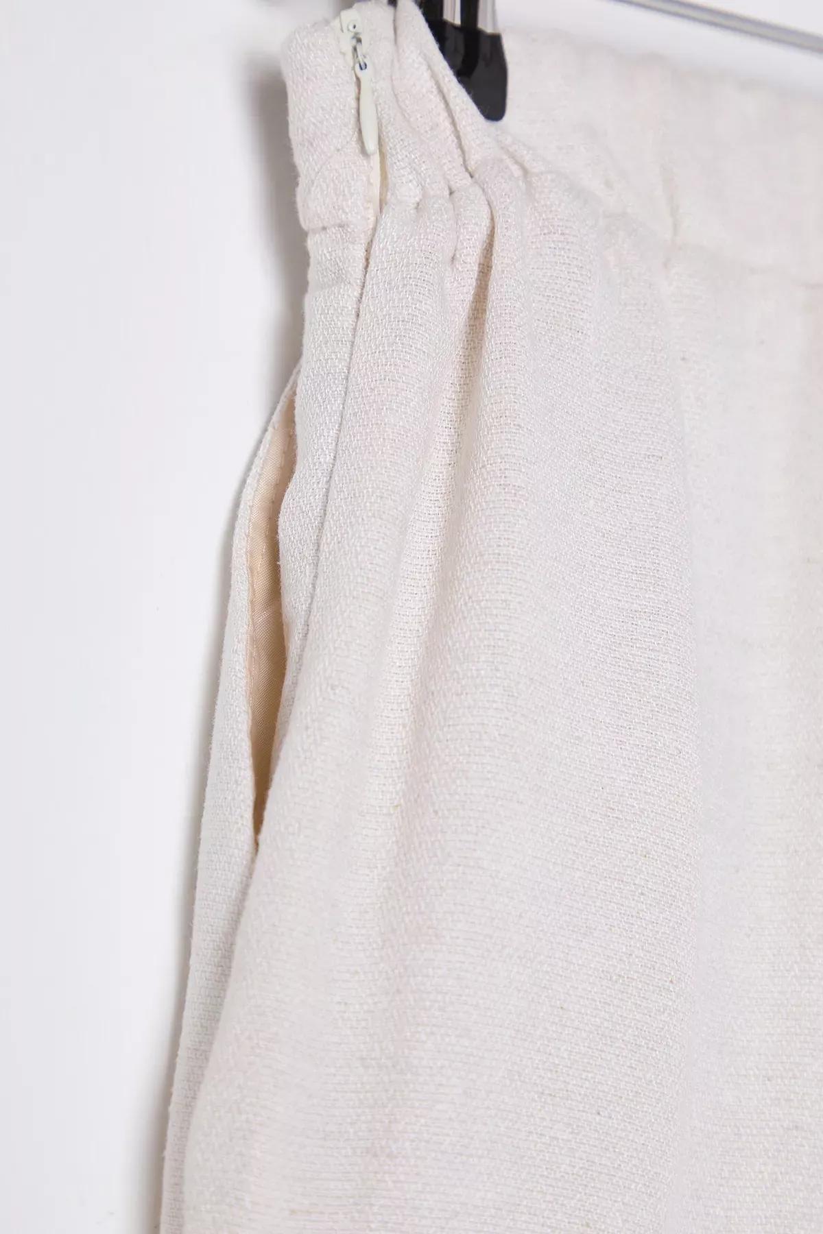 Beige Elastic Waist Shorts, , large image number 6