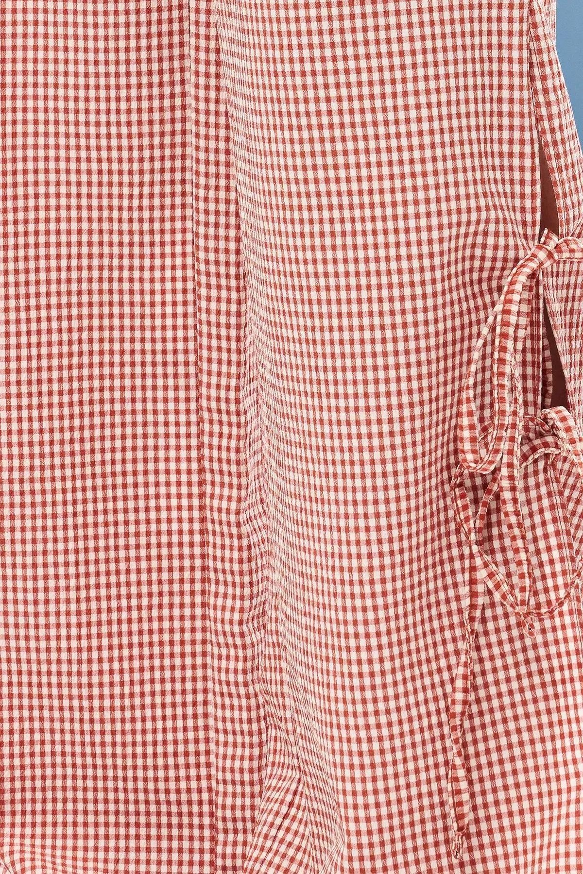 Red Gingham Wide Leg Trousers, C101_1478, large image number 2