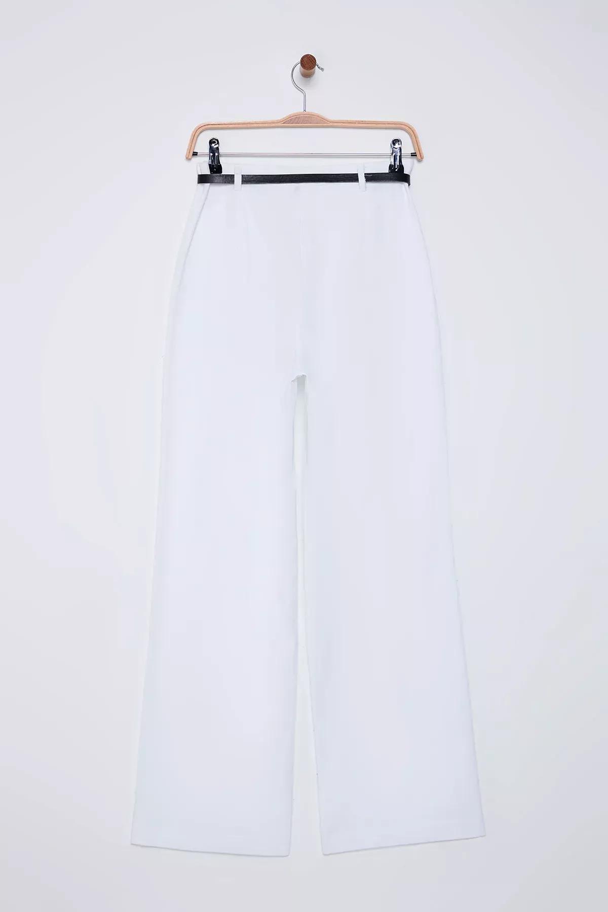 White Belted Trousers, , large image number 6