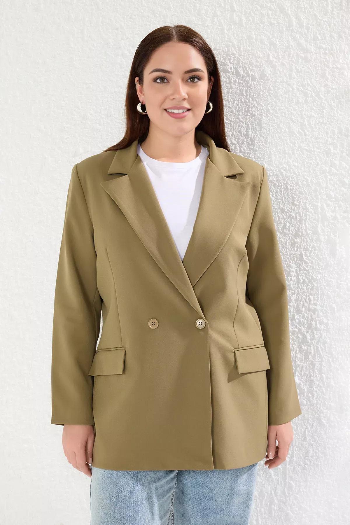 Green Blazer, Light Khaki, large image number 1