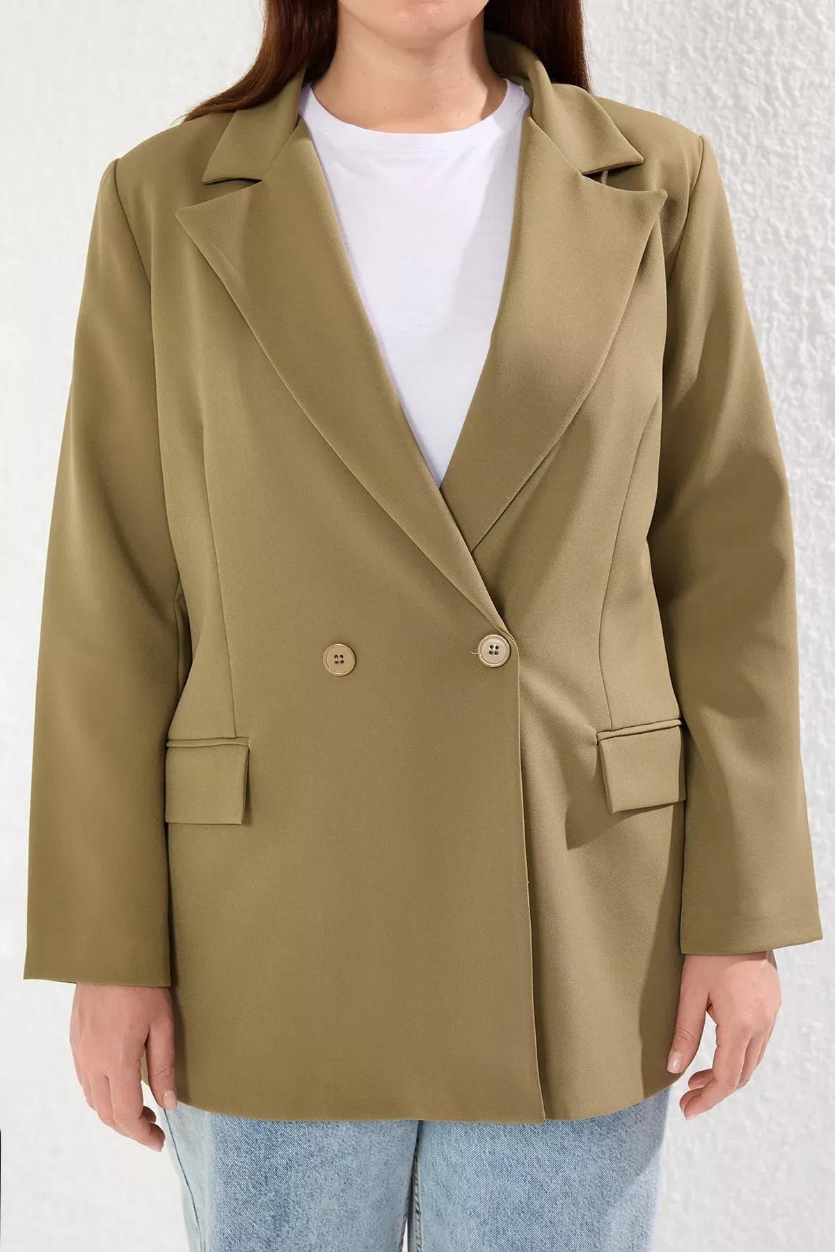 Green Blazer, Light Khaki, medium