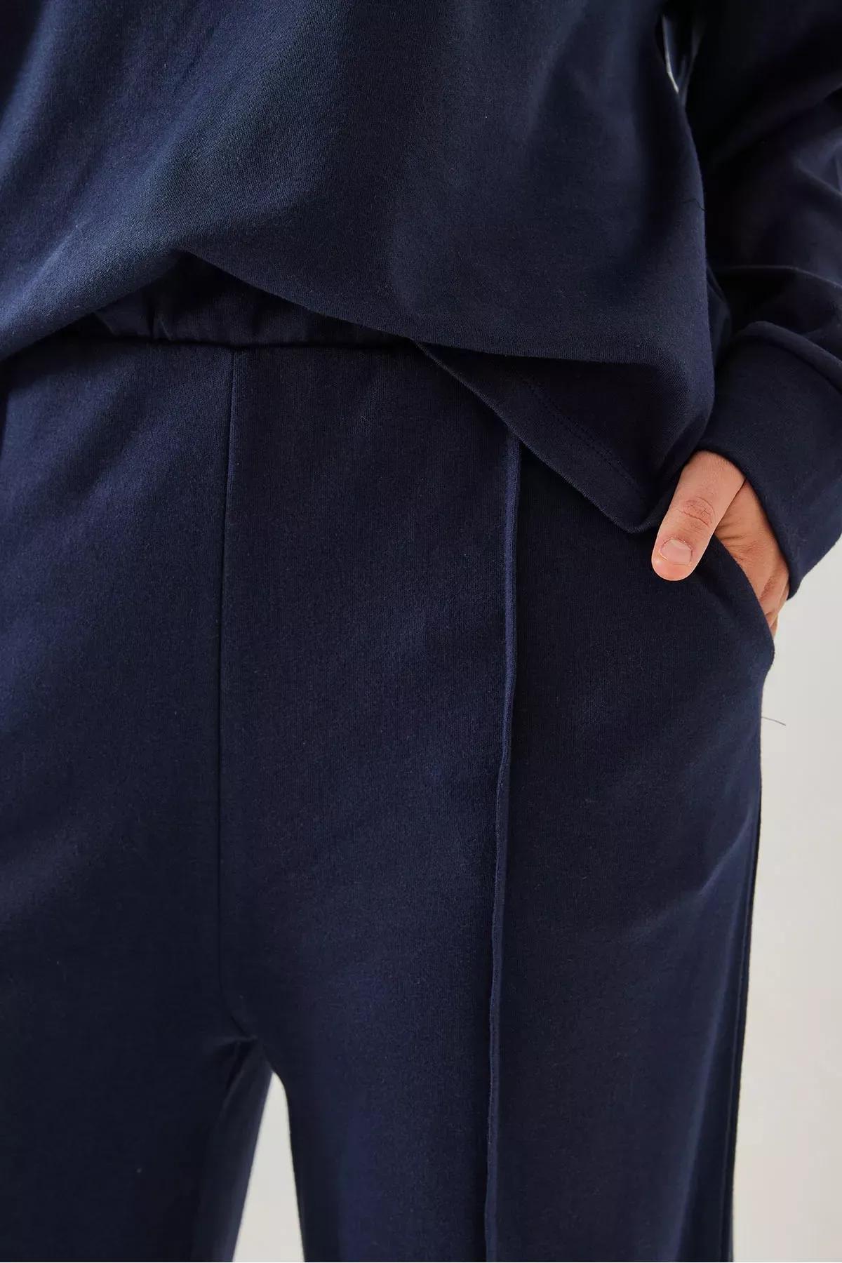 Green Trousers Grass Bottom Set, Navy blue, large image number 1