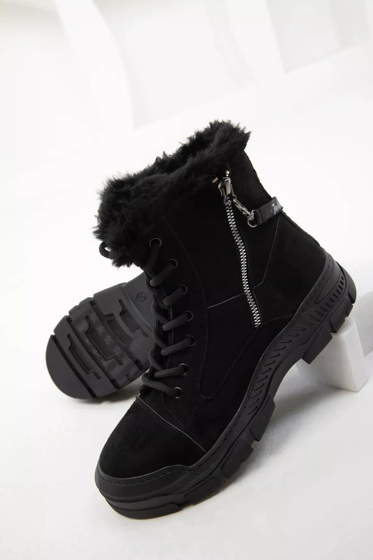 Black Suede Boots, , medium