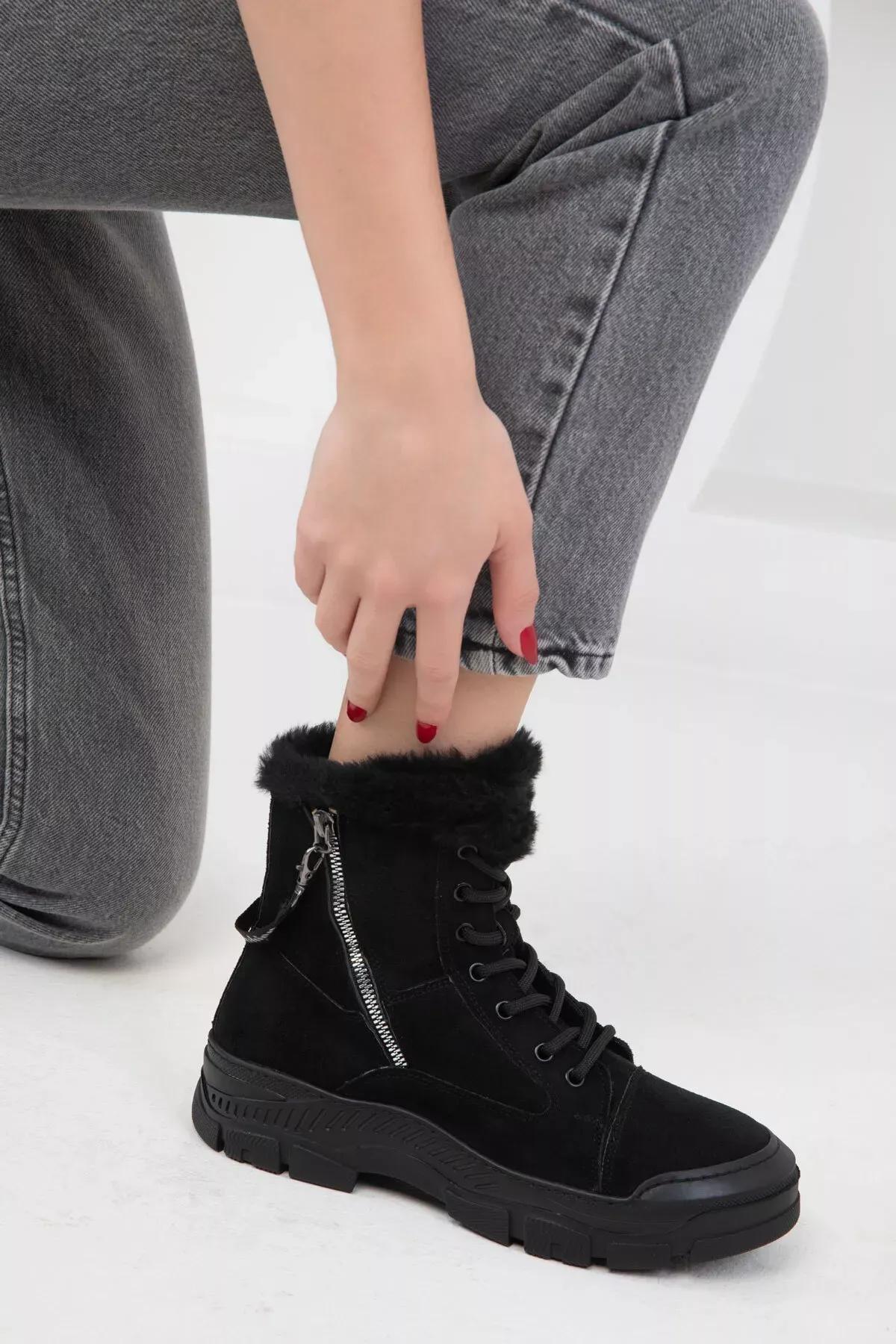 Black Suede Boots, , large image number 1