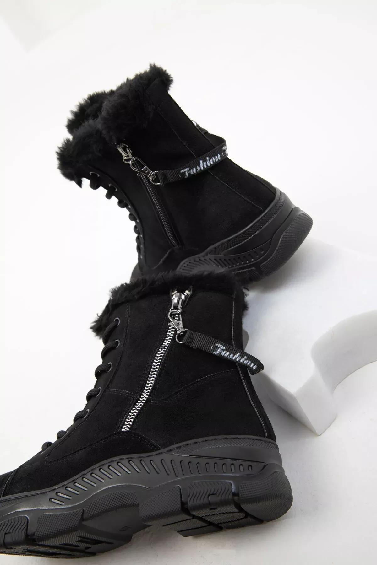 Black Suede Boots, , large image number 2