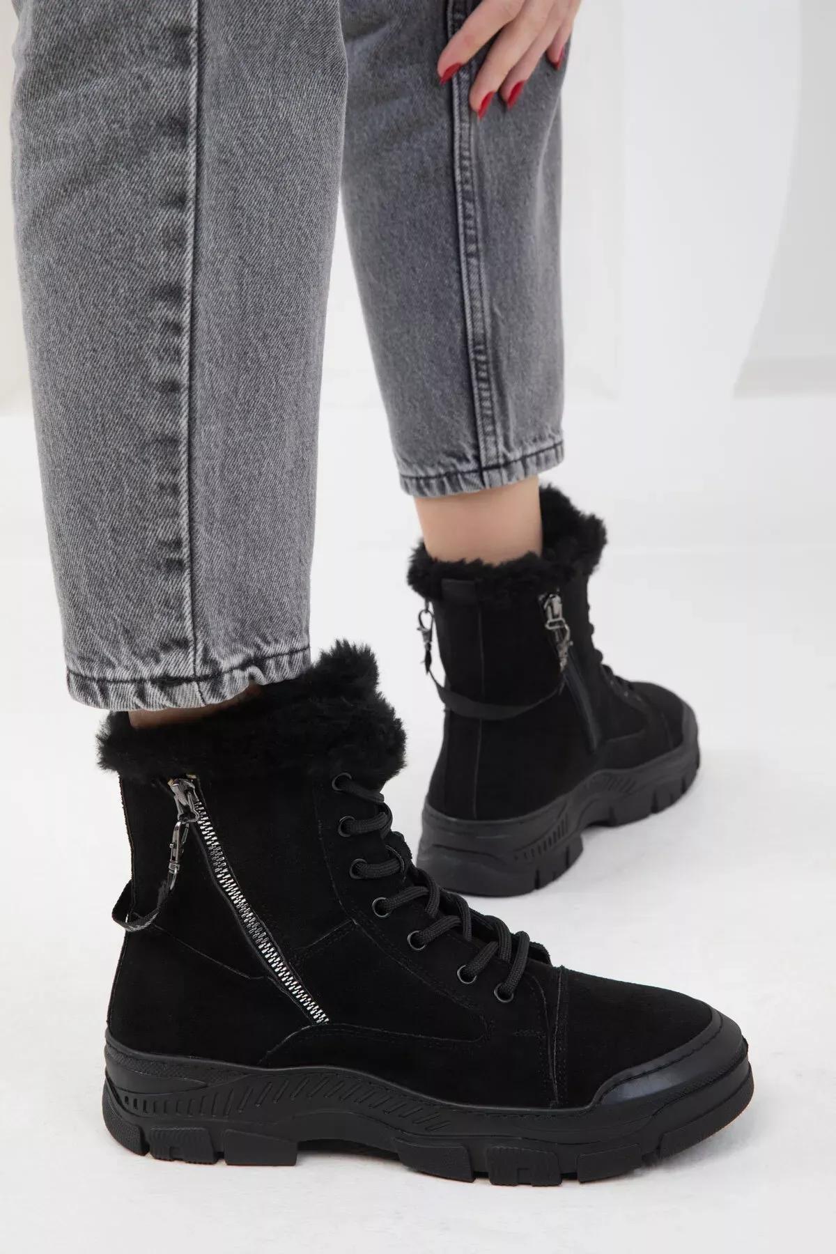 Black Suede Boots, , large image number 3