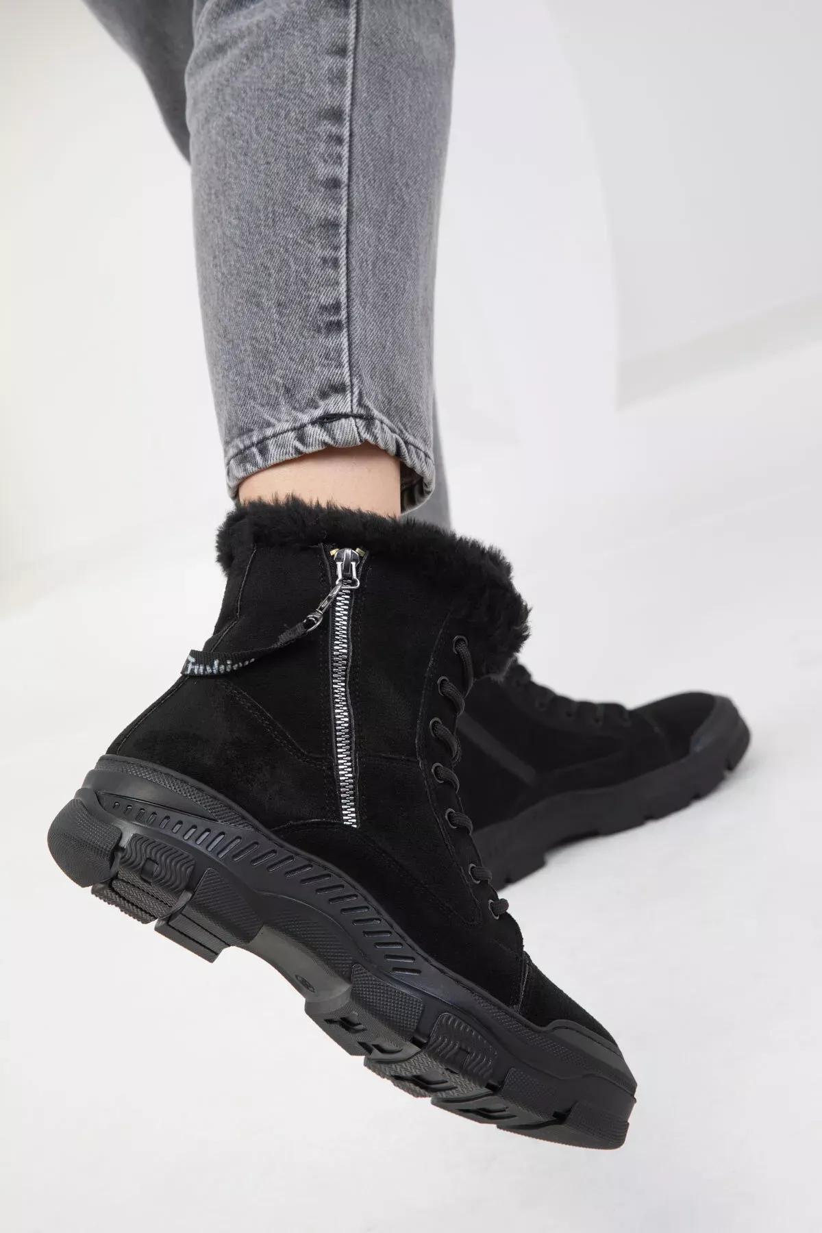 Black Suede Boots, , large image number 4