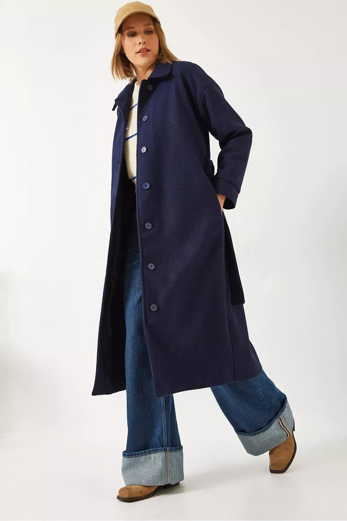 Belted Long Stamp Coat, , large image number 0