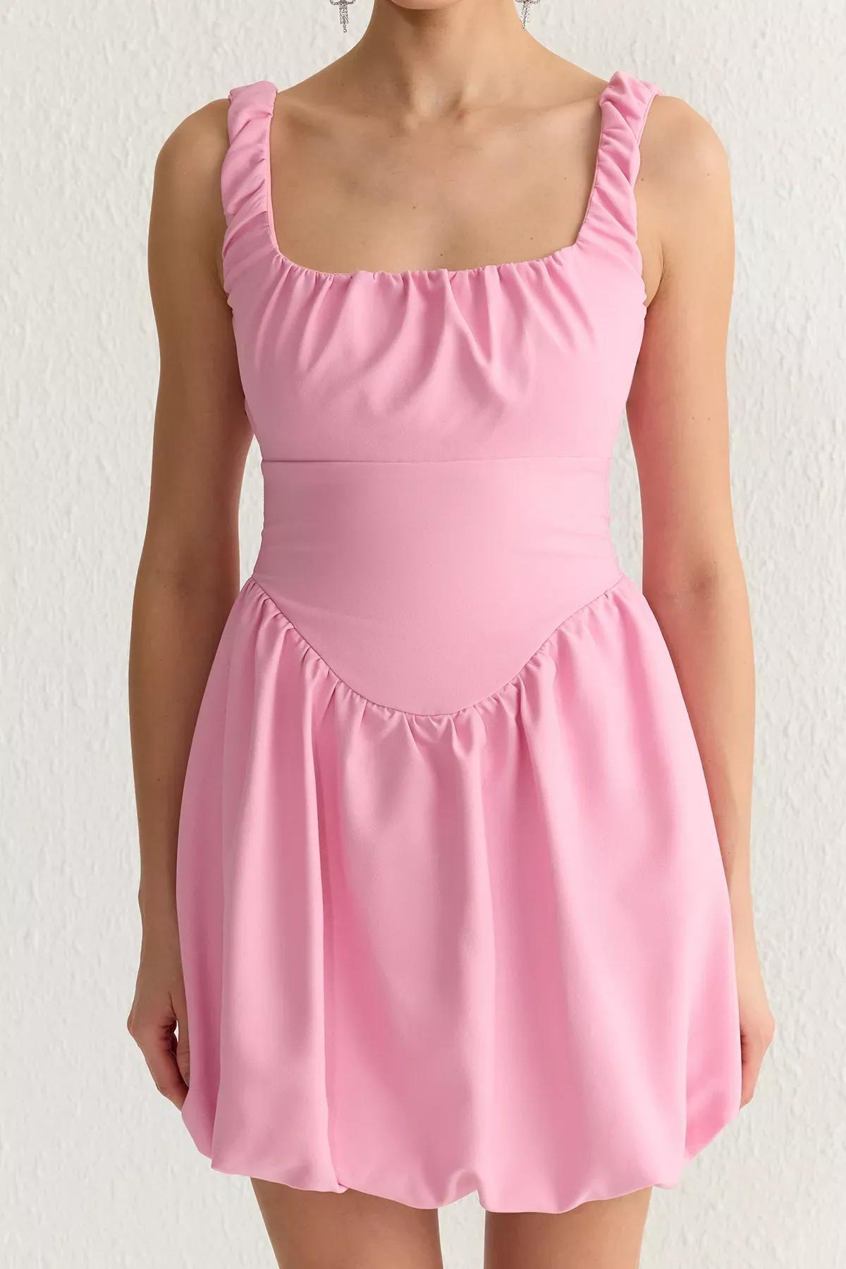 Pink A-Line Short Chic Dress, C101_7329, large image number 2