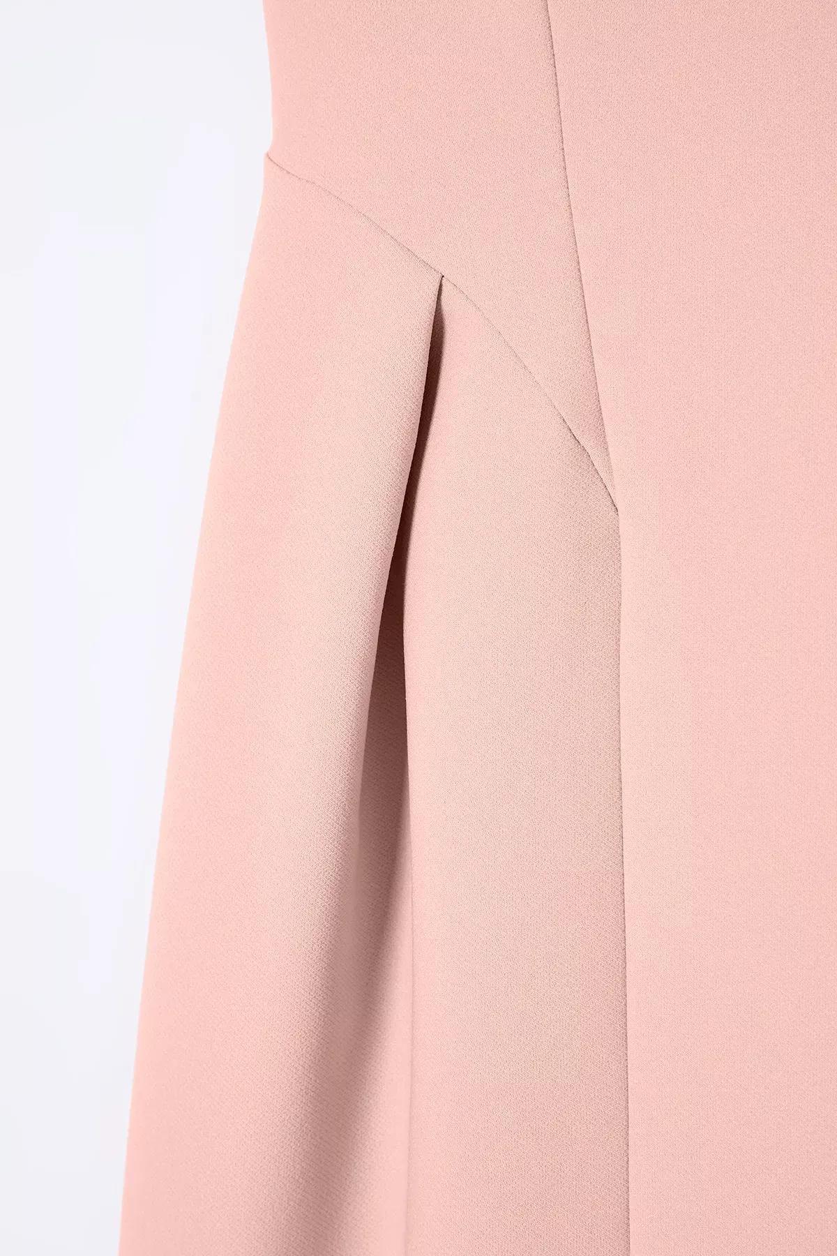 Pink A-Cut V-Neck Stylish Dress, C101_7283, large image number 11