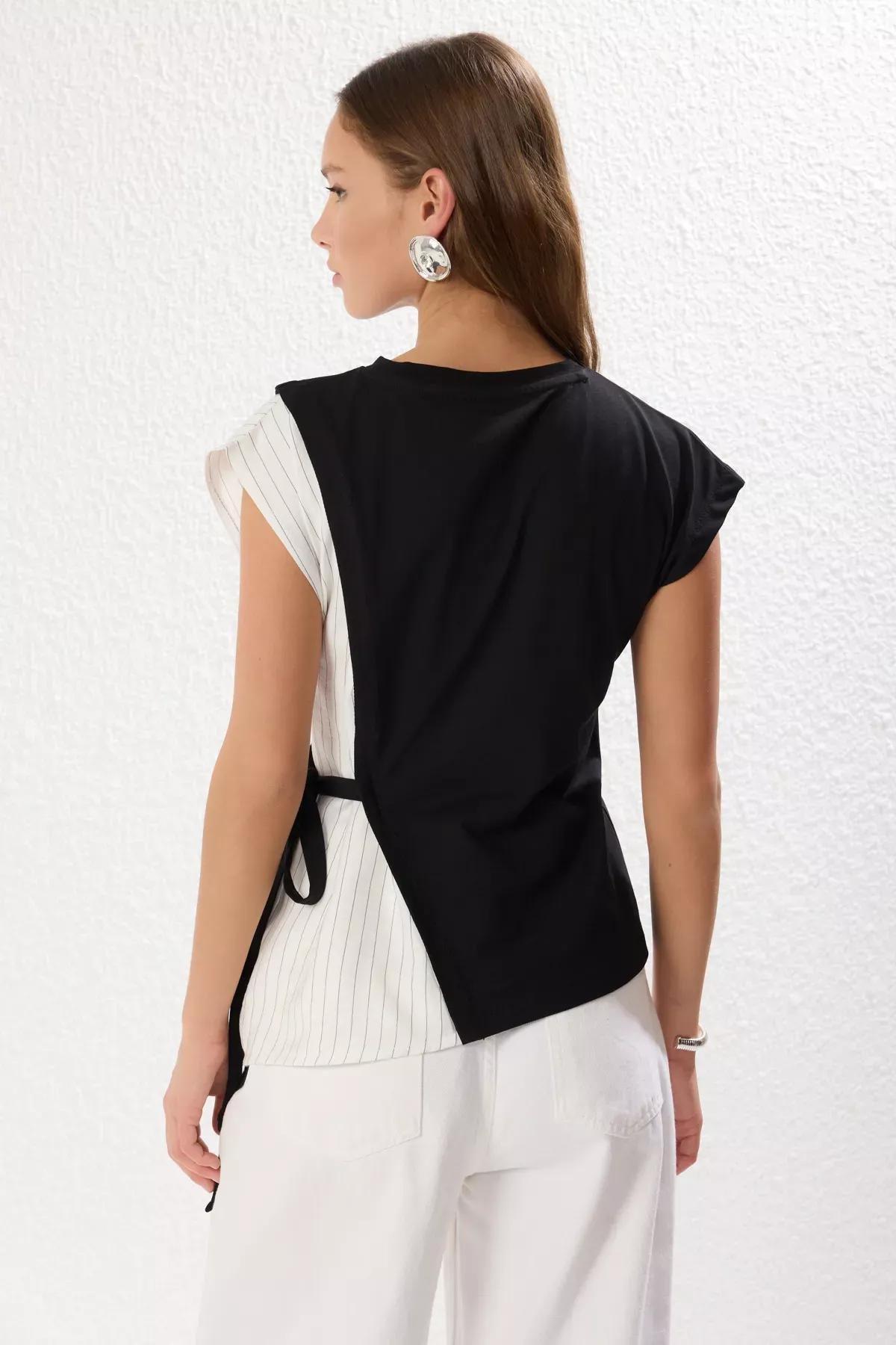 Black Garni Detail Blouse, C101_2094, large image number 4