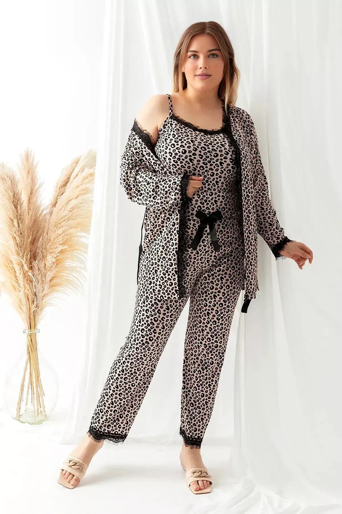 Multicolour Leopard Pajama, set of 2, Navy blue, large image number 0