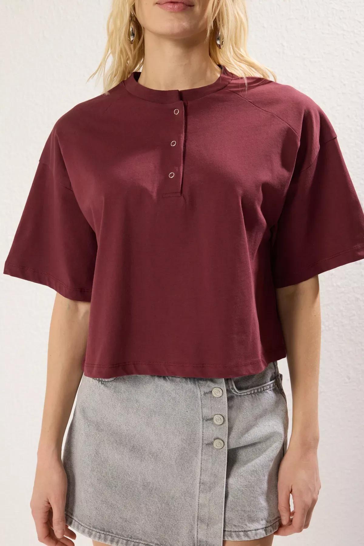Red Relaxed Crop T-Shirt, C101_7277, large image number 2