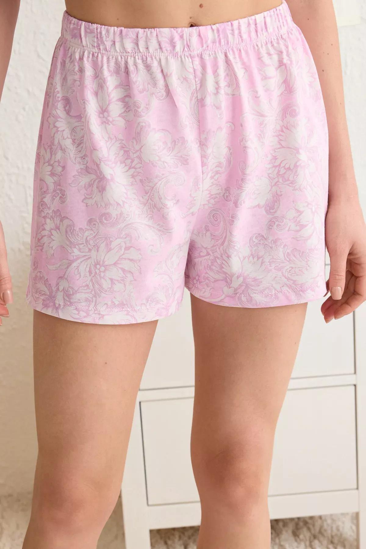 Pink Ethnic Shorts Set, , large image number 3