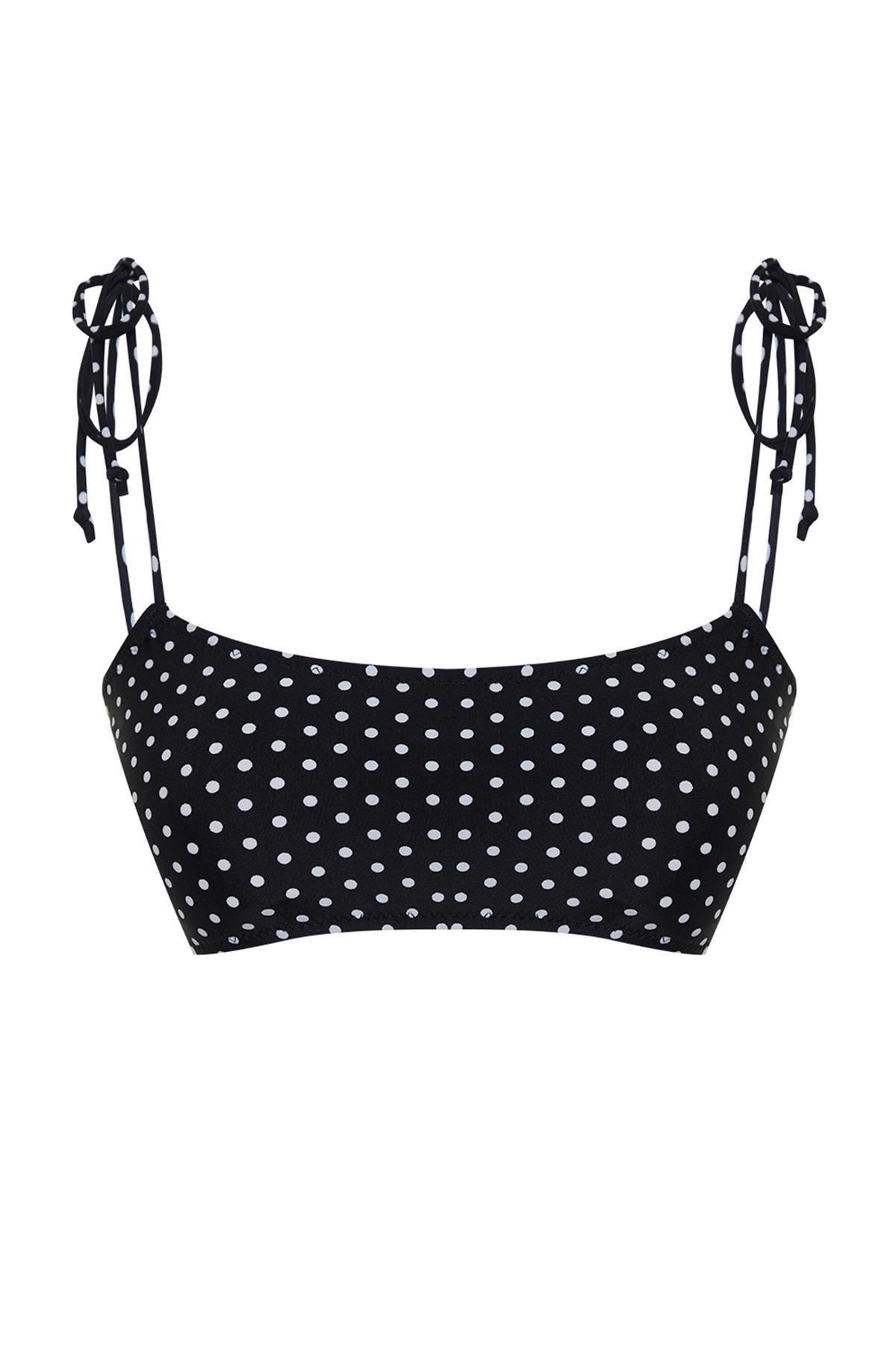 Black Polka Dot Bikini Top, , large image number 5