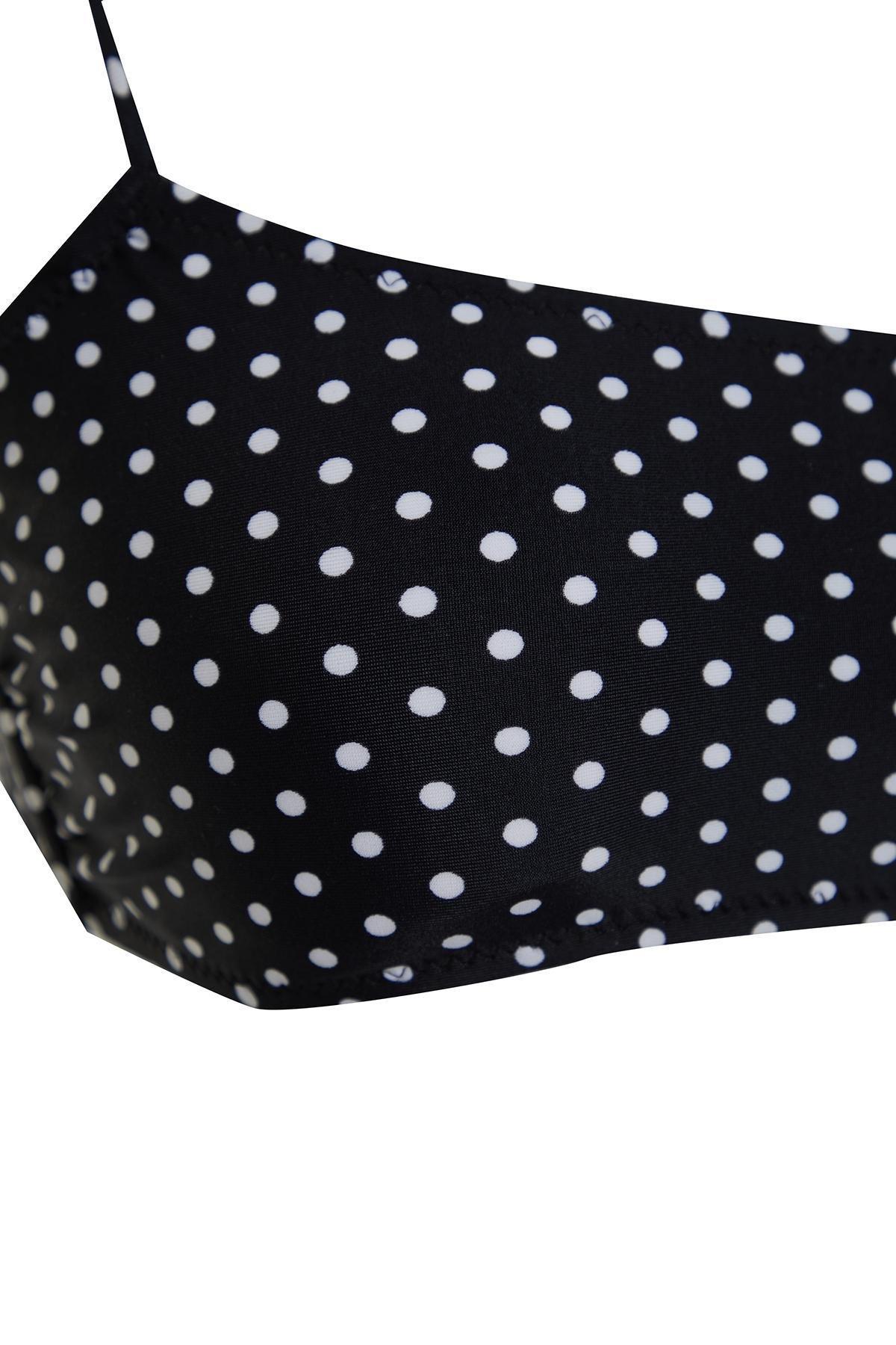 Black Polka Dot Bikini Top, , large image number 6