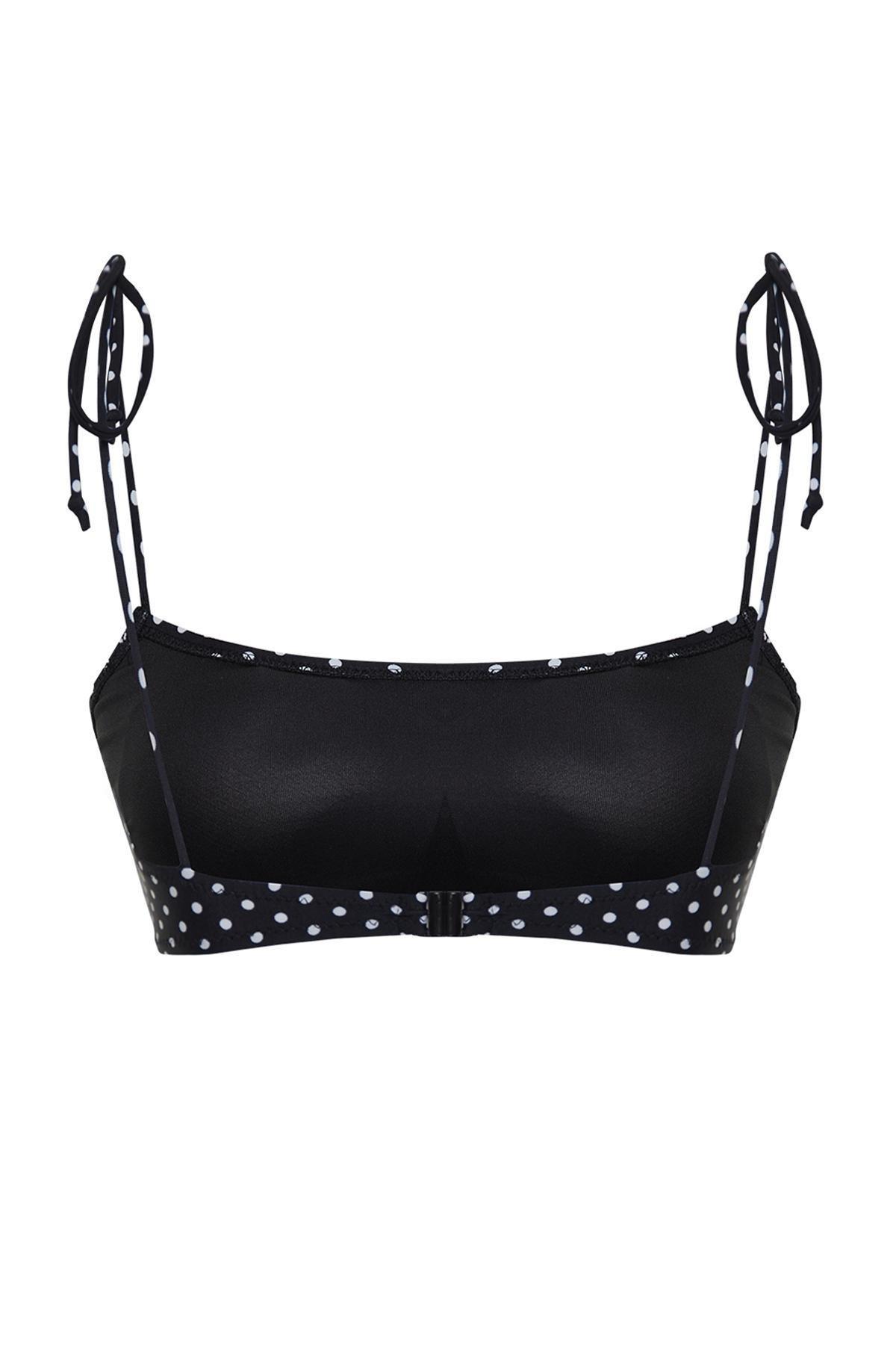 Black Polka Dot Bikini Top, , large image number 7