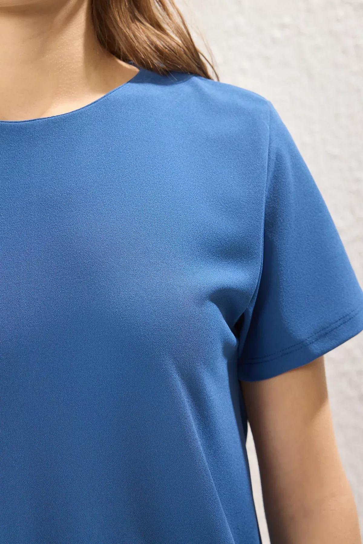 Blue Shift Plain Mini Knit Dress, , large image number 2