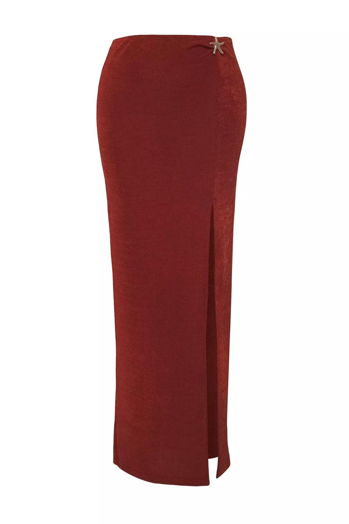 Red Maxi Star Beach Skirt, , large image number 0