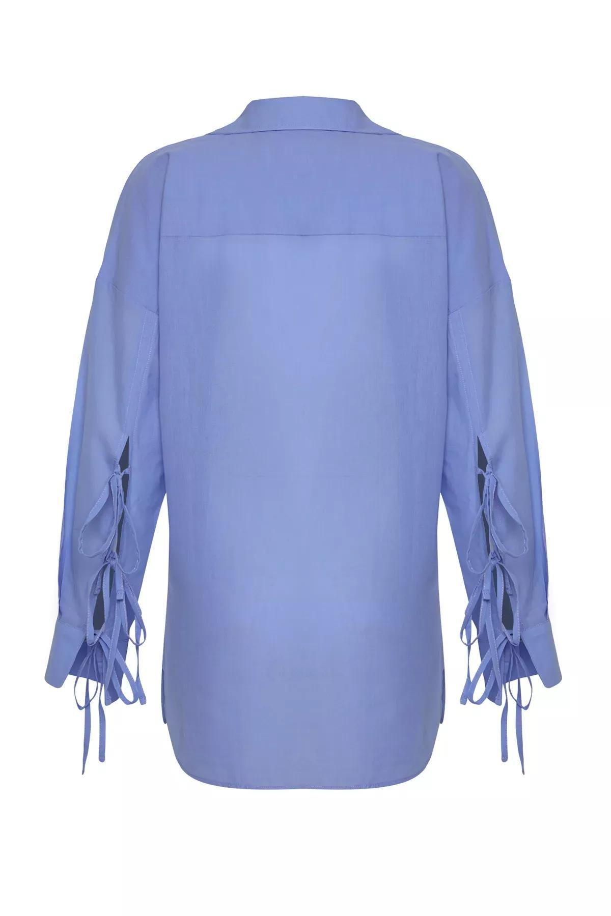 قميص شاطئ بأربطة، أزرق, C101_4631, large image number 1