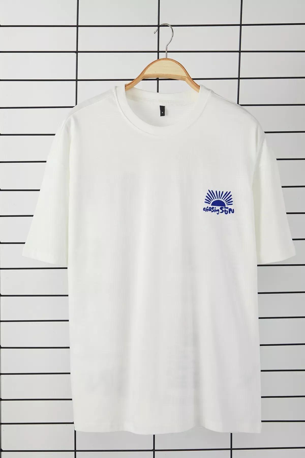 Beige Printed T-Shirt, Ecru, large image number 5